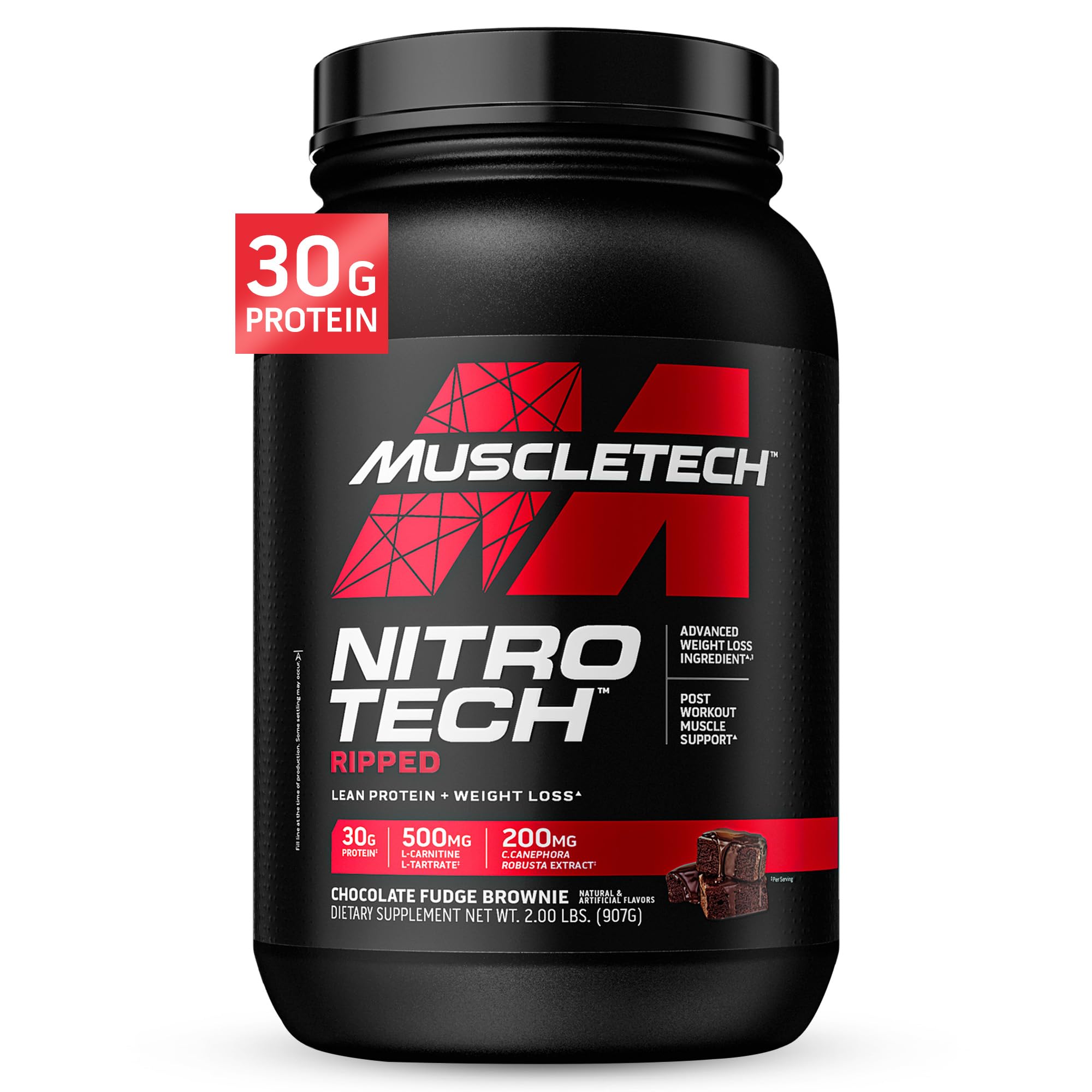 Foto 1 | Proteína En Polvo Muscletech Nitro-tech Ripped 907g Chocolate - Venta Internacional.