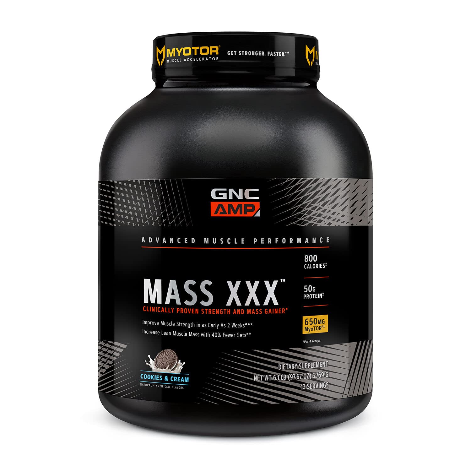 Foto 2 pulgar | Proteína En Polvo Gnc Amp Mass Xxx Con Galletas Y Crema Myotor 13s - Venta Internacional.