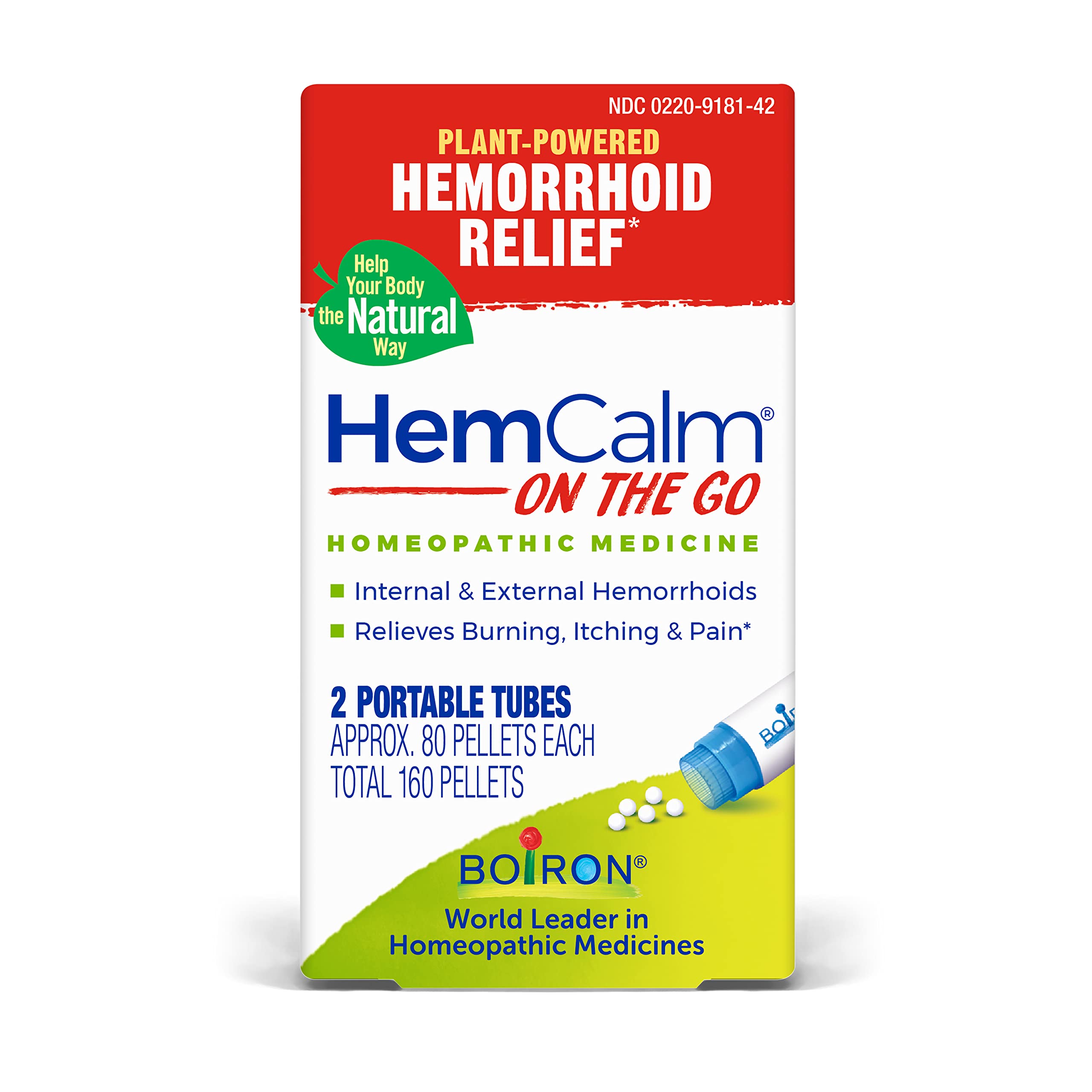 Foto 1 | Boiron Hemcalm On The Go Para Aliviar Las Hemorroides, 2 Unidades (160 Bolitas) - Venta Internacional.