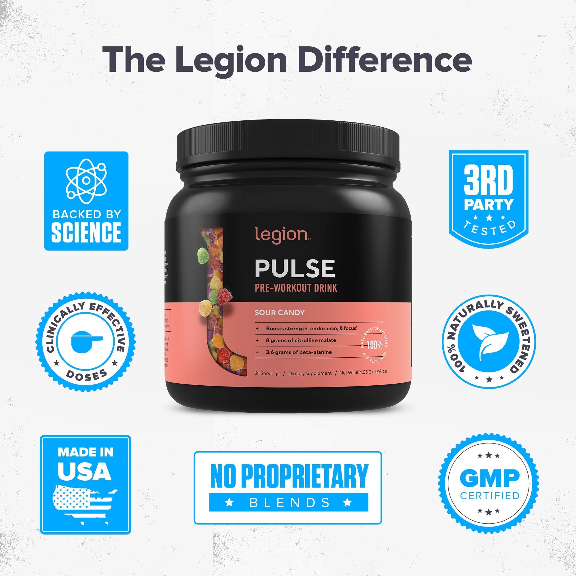 Foto 8 pulgar | Bebida Para Antes Del Entrenamiento Legion Nitric Oxide Boost Energy Sour Candy - Venta Internacional.