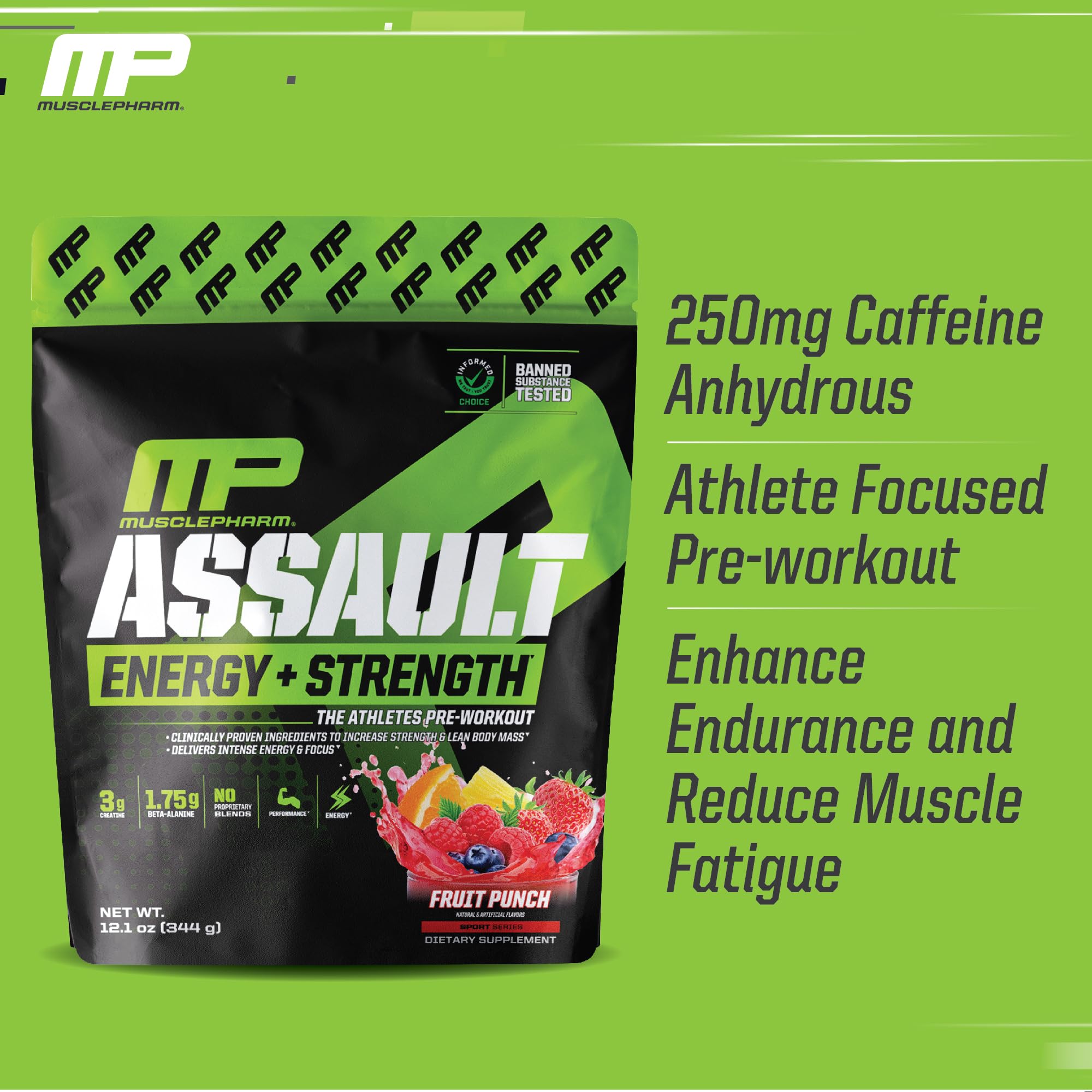 Foto 5 pulgar | Polvo Para Antes Del Entrenamiento Muscle Pharm Assault, 30 Porciones - Venta Internacional.