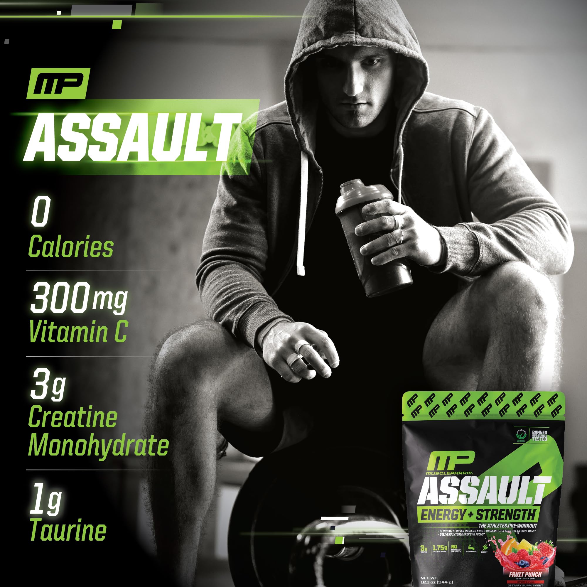 Foto 6 pulgar | Polvo Para Antes Del Entrenamiento Muscle Pharm Assault, 30 Porciones - Venta Internacional.