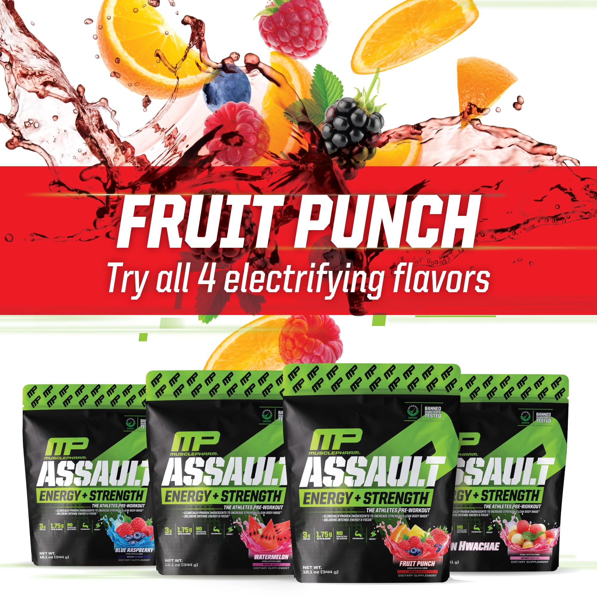 Foto 8 pulgar | Polvo Para Antes Del Entrenamiento Muscle Pharm Assault, 30 Porciones - Venta Internacional.