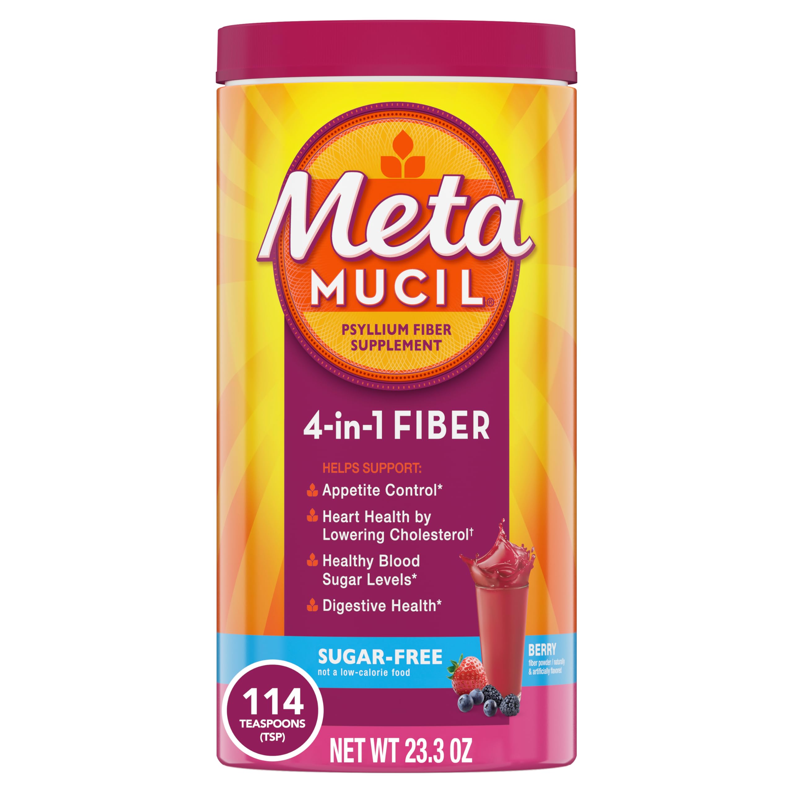 Foto 2 pulgar | Suplemento De Fibra Metamucil 4 En 1, Psilio, Sin Azúcar, 114 Dosis - Venta Internacional.