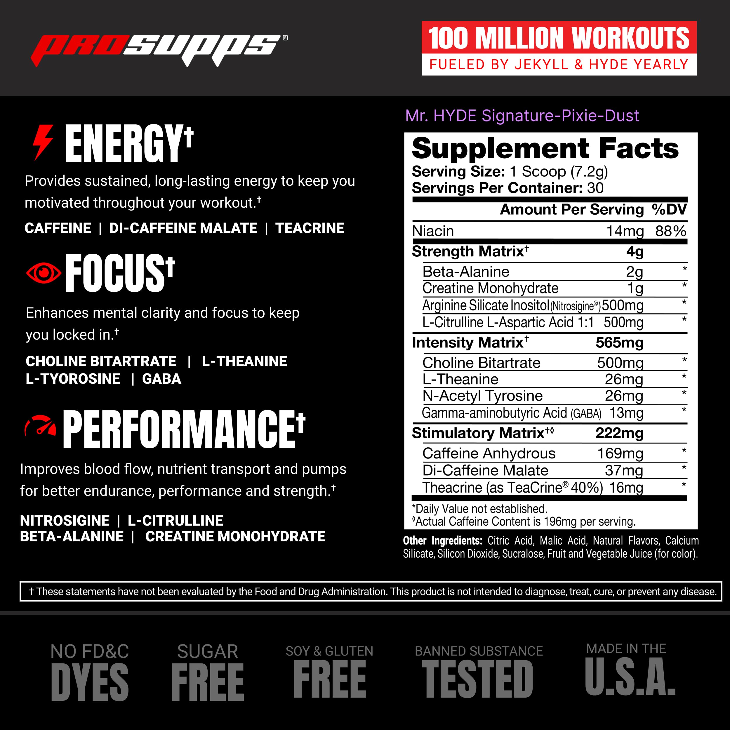 Foto 8 pulgar | Bebida Energética Para Antes Del Entrenamiento Prosupps Mr. Hyde Signature 750 Ml - Venta Internacional.