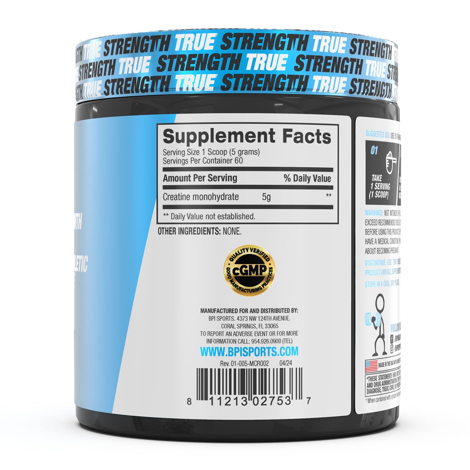 Foto 4 pulgar | Suplemento Bpi Sports De Creatina Micronizada 300 G - 60 Porciones - Venta Internacional.
