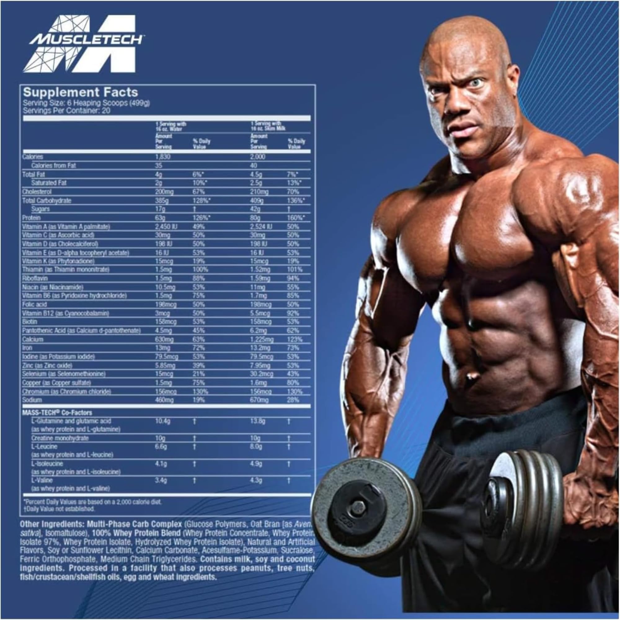 Foto 4 pulgar | Proteína En Polvo Mass Gainer Muscletech Mass-tech Extreme 2000 - Venta Internacional.