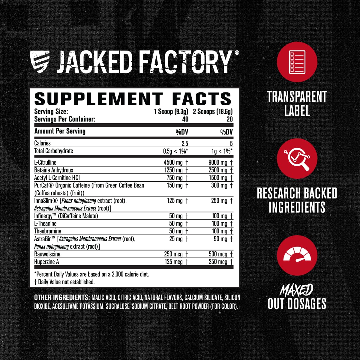 Foto 7 pulgar | Preworkout Jacked Factory Nitrosurge Shred, Máximo 40 Porciones - Venta Internacional.