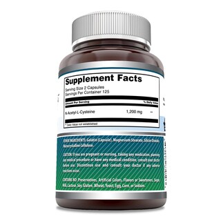 Foto 2 | Suplemento Amazing Formulas Nac (n-acetil-l-cisteína) 600 Mg - Venta Internacional.