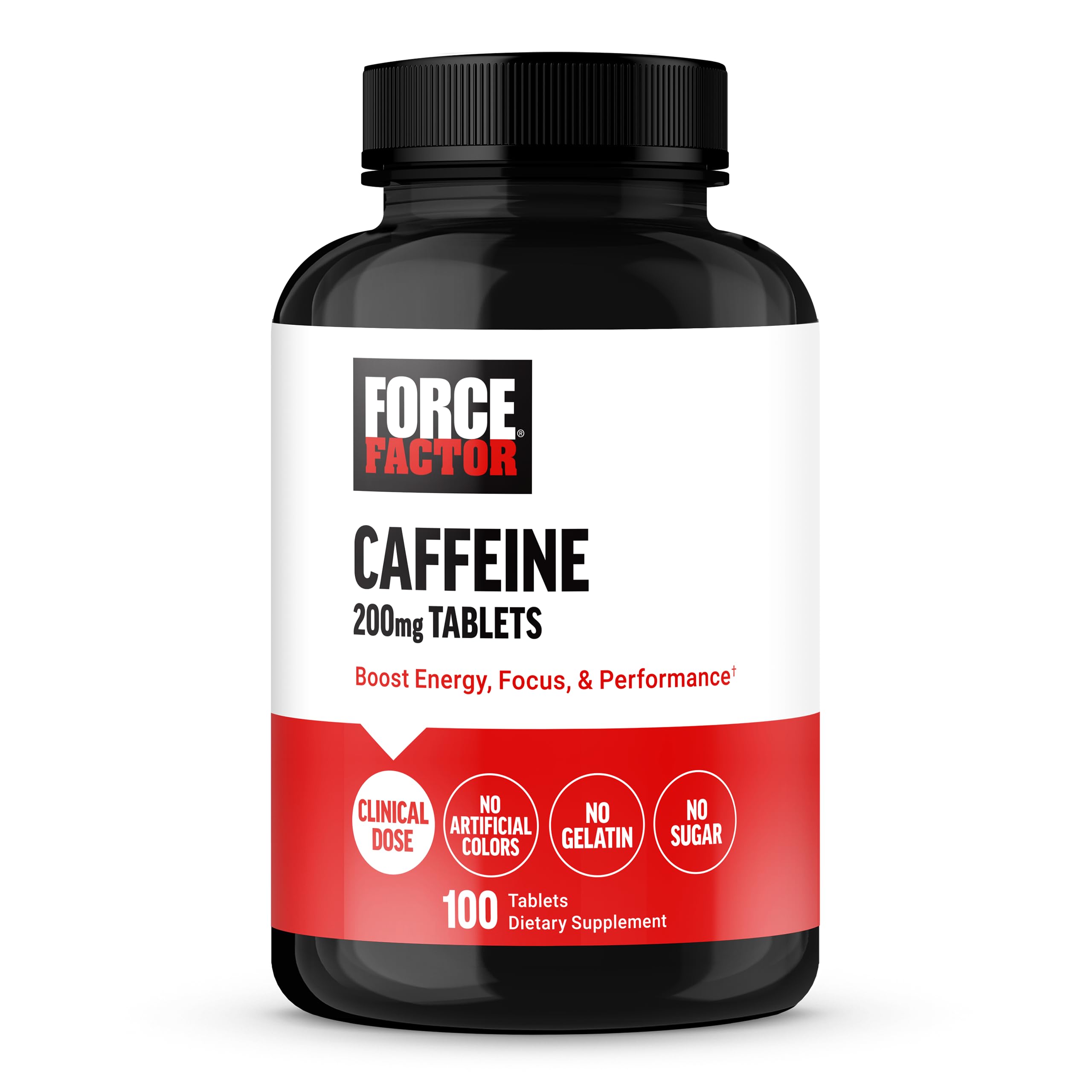 Foto 2 pulgar | Píldoras De Cafeína Force Factor 200 Mg Para Energy 100 Tabletas - Venta Internacional.