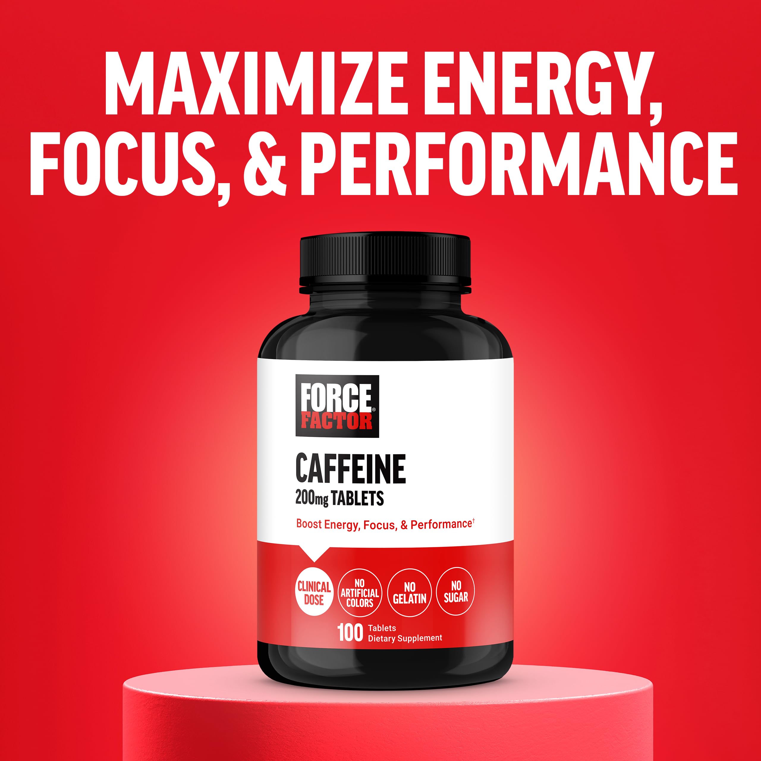 Foto 6 | Píldoras De Cafeína Force Factor 200 Mg Para Energy 100 Tabletas - Venta Internacional.
