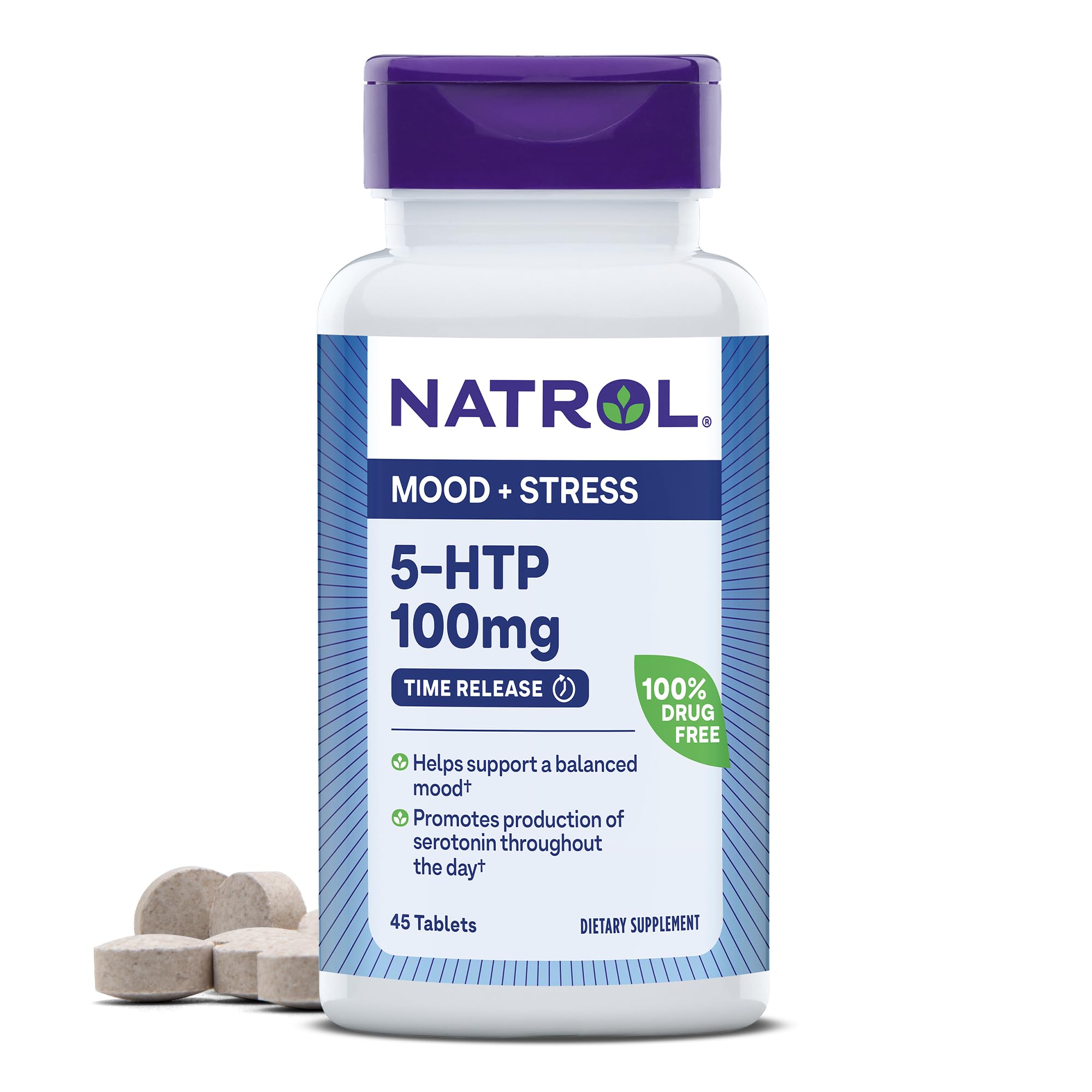 Foto 2 pulgar | Suplemento Natrol 5-htp Time Release 100 Mg 45 Comprimidos - Venta Internacional.