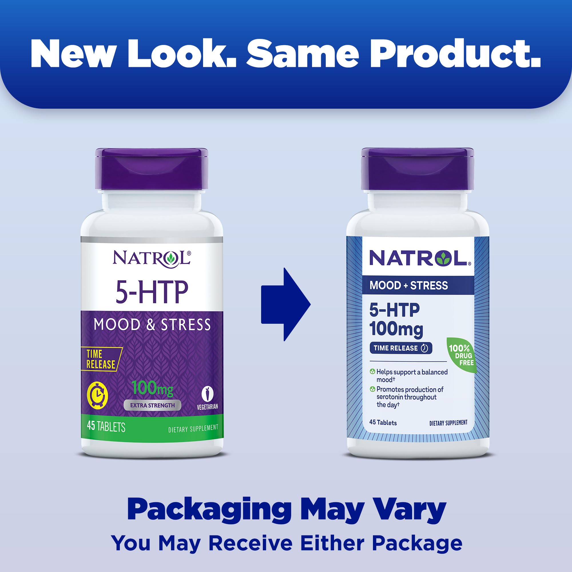 Foto 3 pulgar | Suplemento Natrol 5-htp Time Release 100 Mg 45 Comprimidos - Venta Internacional.