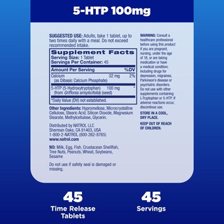 Foto 5 | Suplemento Natrol 5-htp Time Release 100 Mg 45 Comprimidos - Venta Internacional.