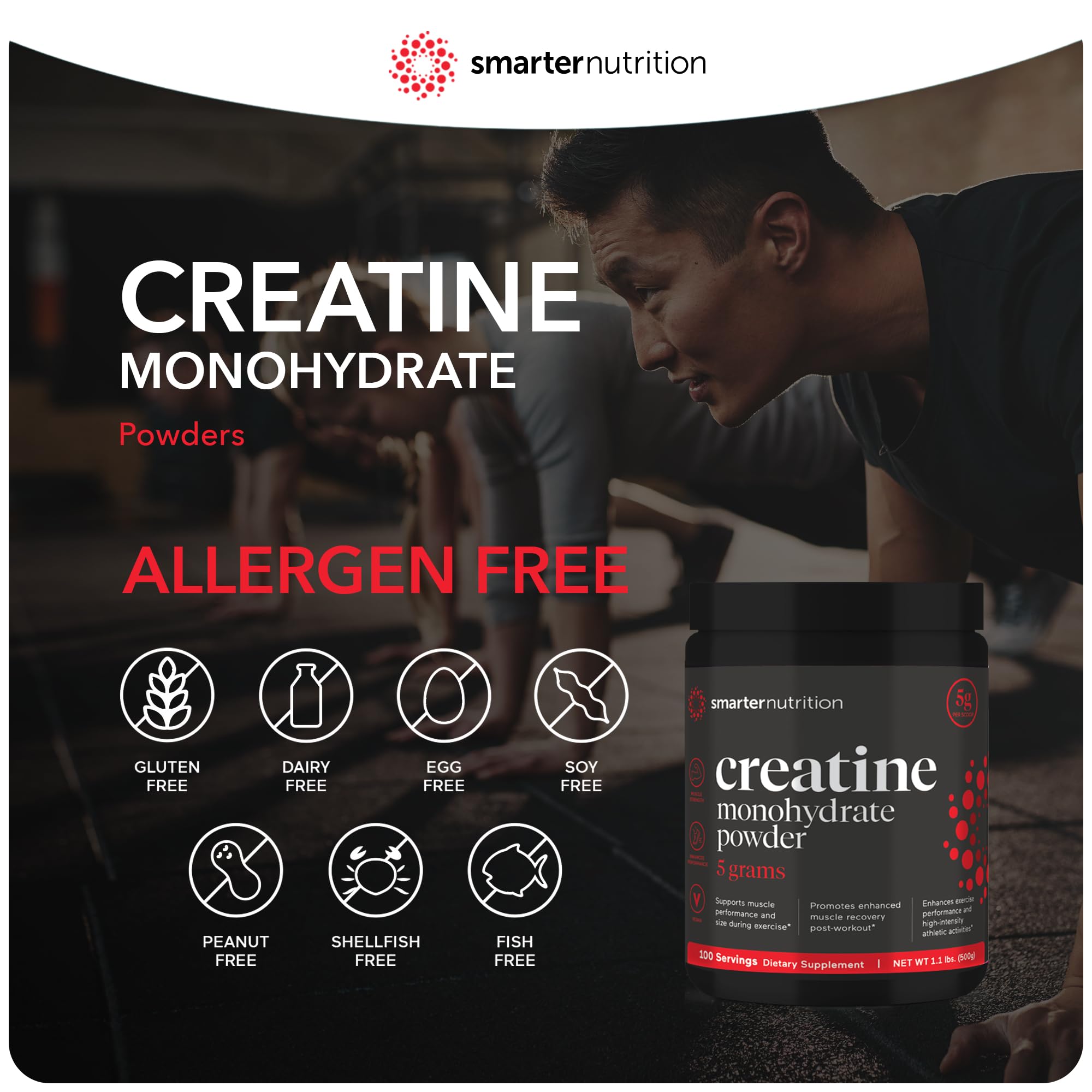 Foto 4 | Polvo De Monohidrato De Creatina Supplement Smarter Nutrition, 5 G - Venta Internacional.