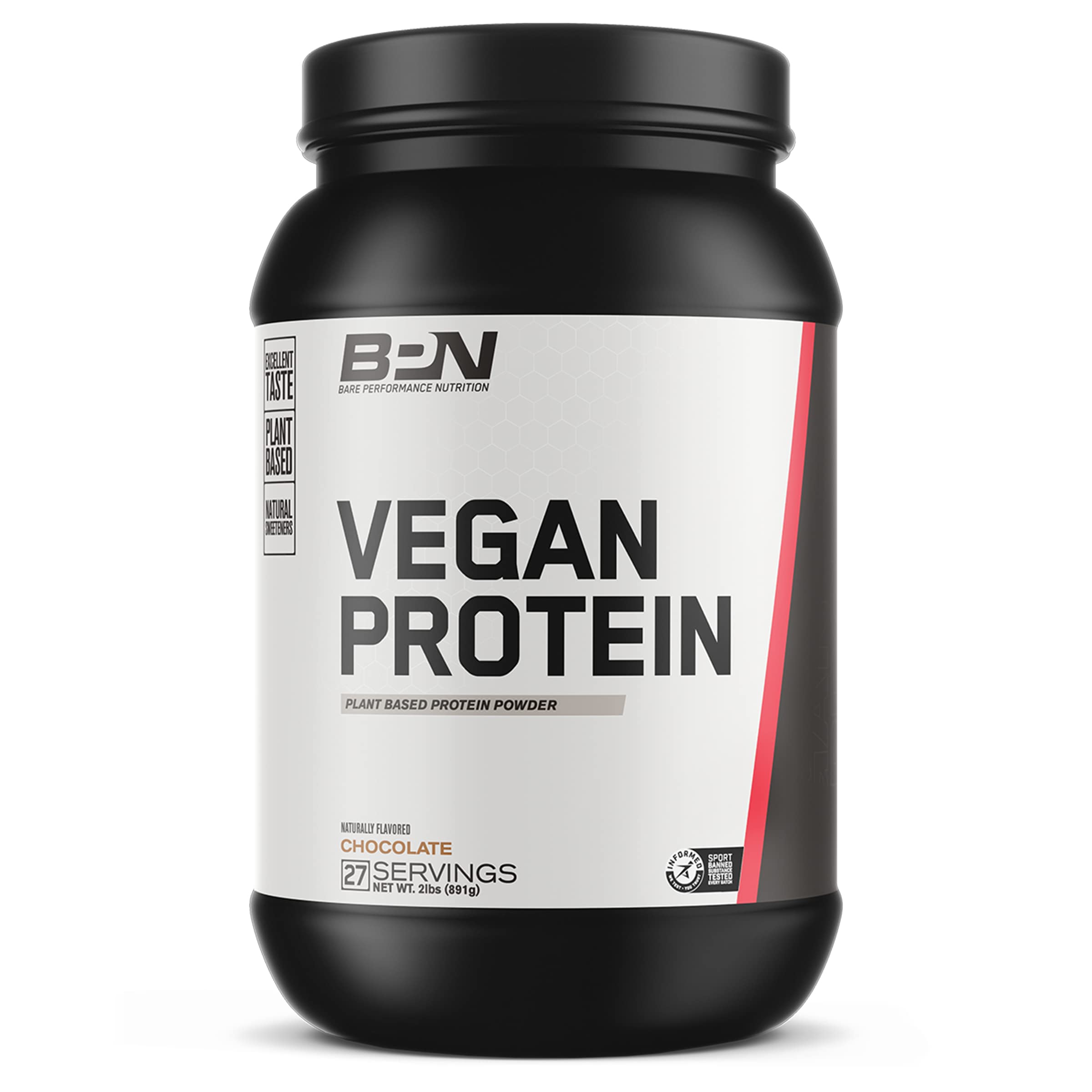 Proteína Vegana En Polvo Bare Performance Nutrition Chocolate 27 Porciones - Venta Internacional.