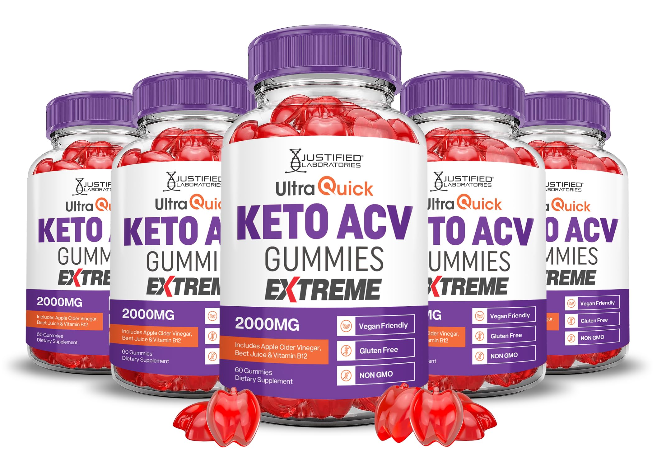 Foto 1 | Gomitas Ultra Quick Keto Acv Extreme 2000 Mg Veganas (paquete De 5) - Venta Internacional.