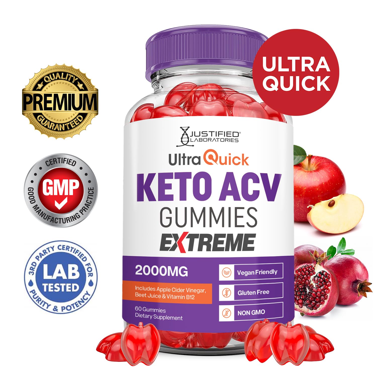 Foto 2 | Gomitas Ultra Quick Keto Acv Extreme 2000 Mg Veganas (paquete De 5) - Venta Internacional.