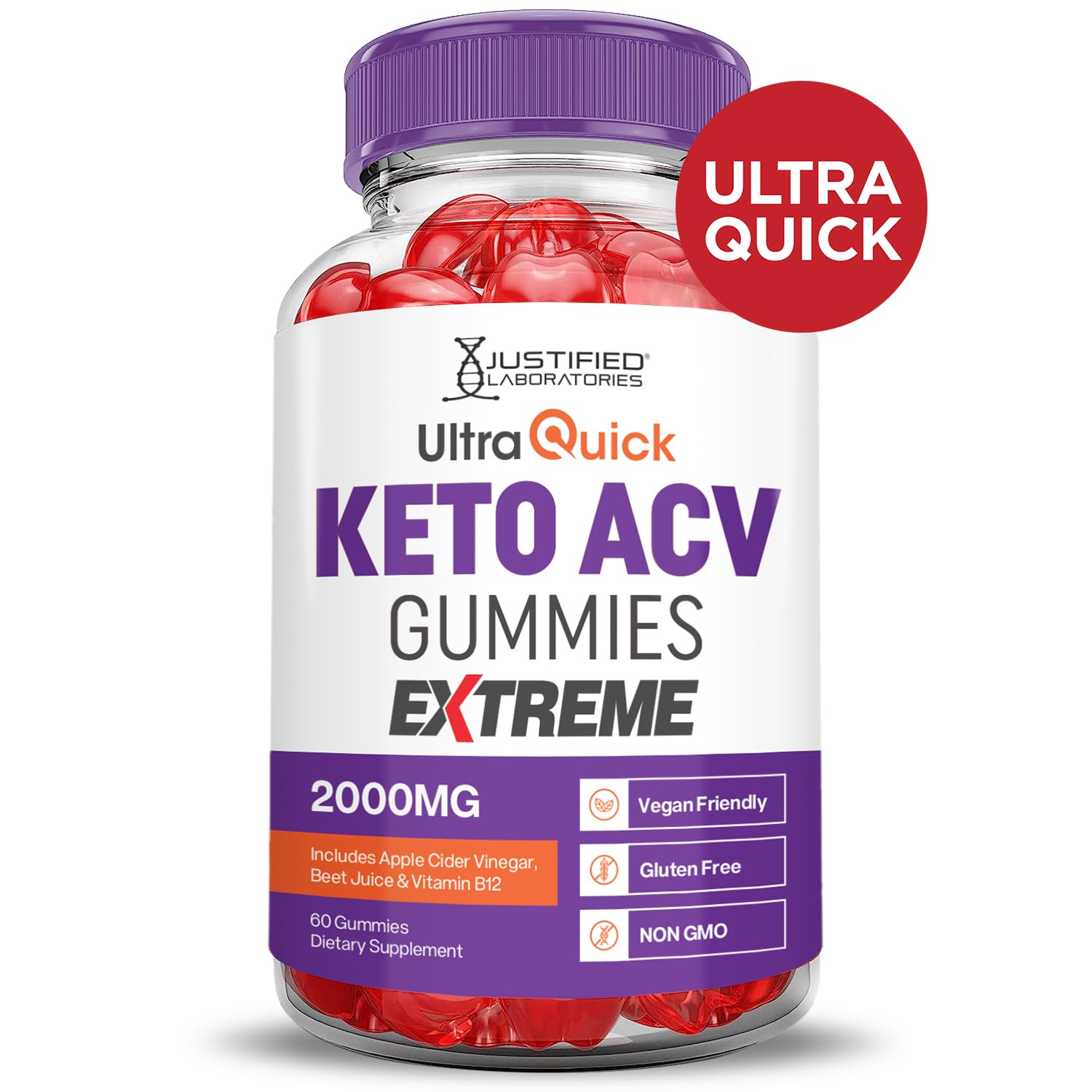 Foto 3 | Gomitas Ultra Quick Keto Acv Extreme 2000 Mg Veganas (paquete De 5) - Venta Internacional.