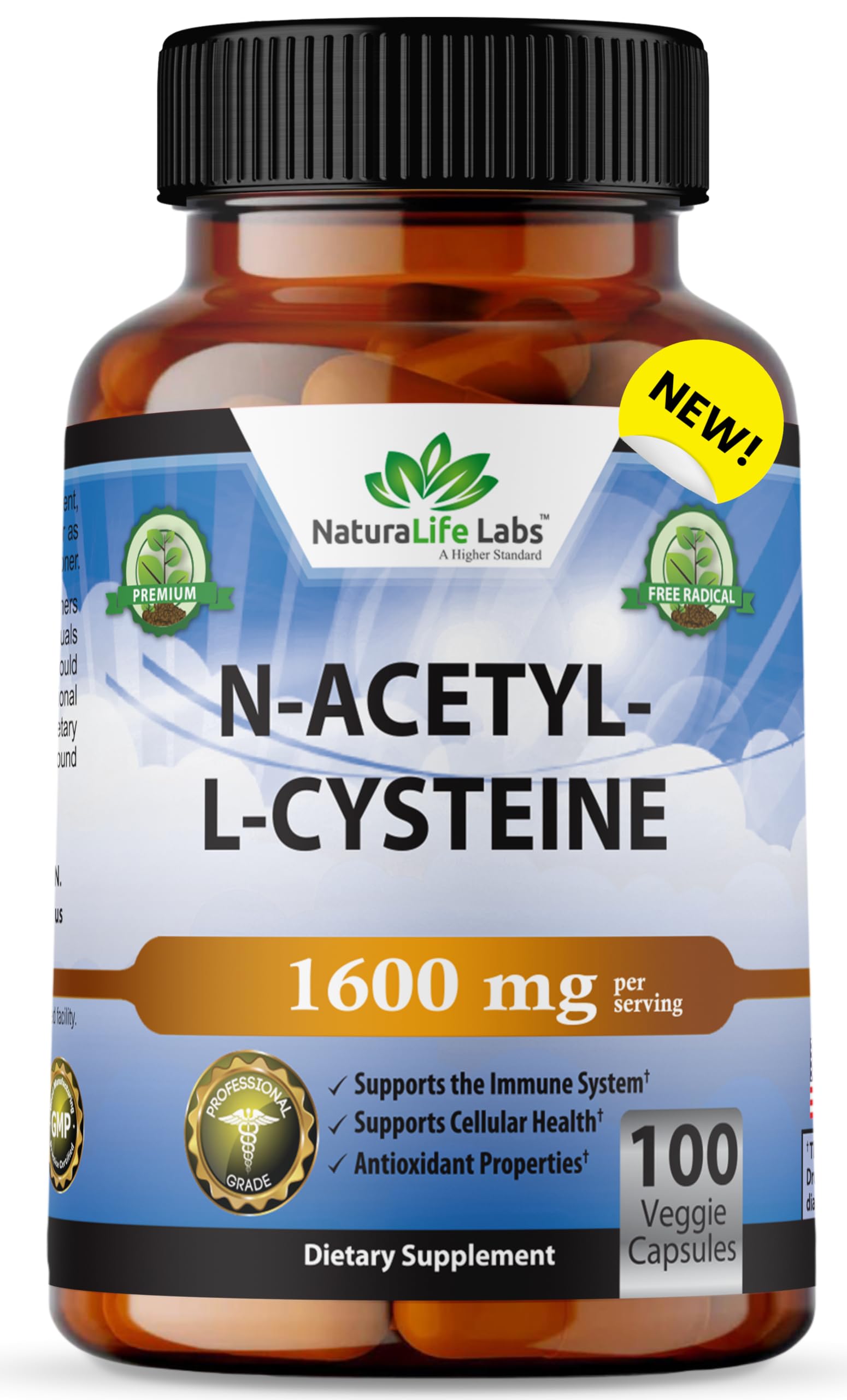 Foto 2 pulgar | Suplemento Naturalife Labs A Higher Standard Nac 1600 Mg 100 Cápsulas - Venta Internacional.