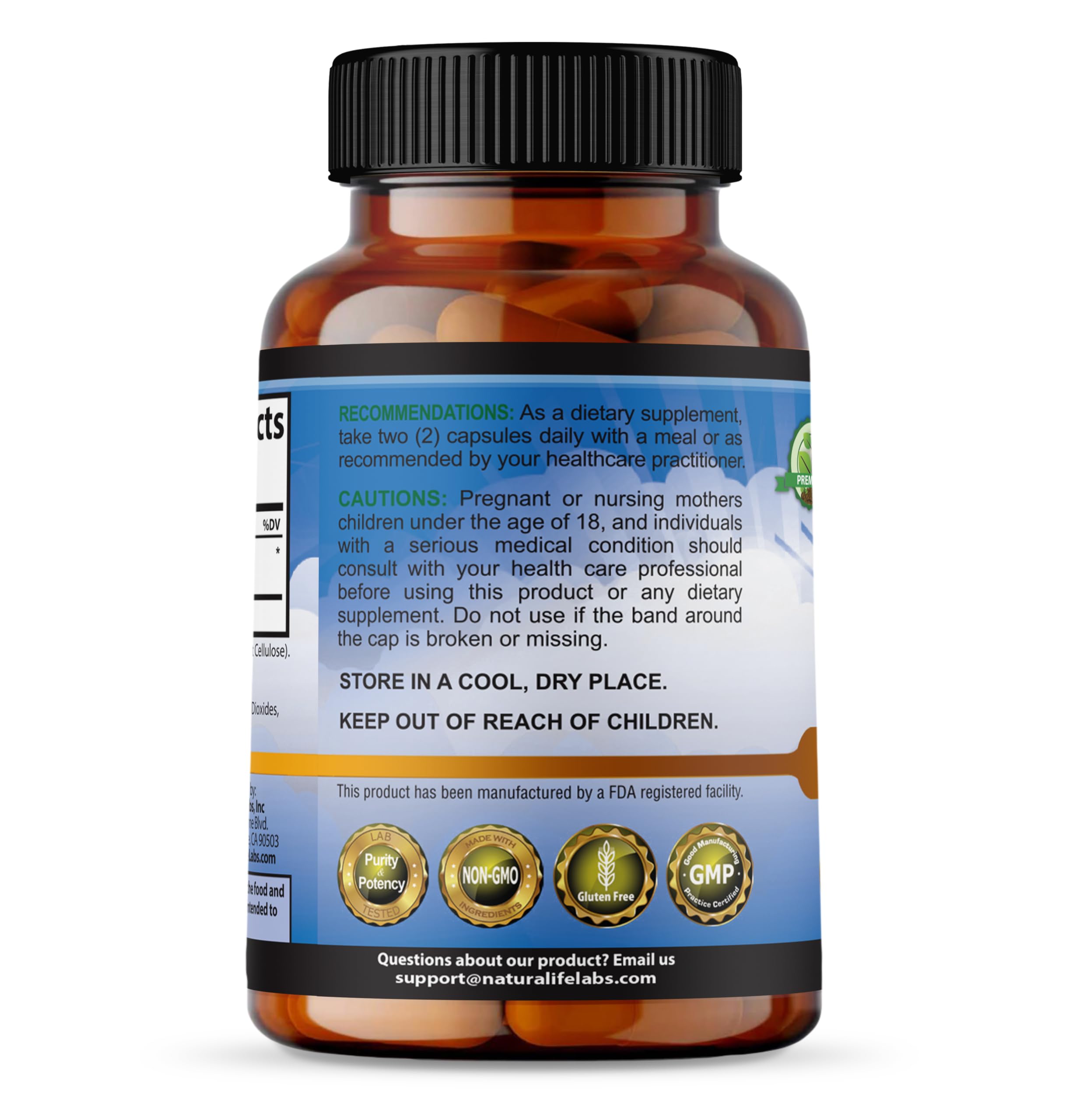 Foto 7 pulgar | Suplemento Naturalife Labs A Higher Standard Nac 1600 Mg 100 Cápsulas - Venta Internacional.
