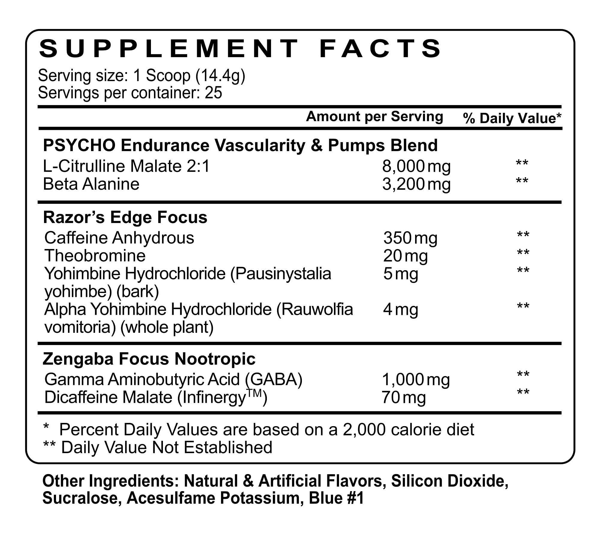 Foto 3 pulgar | Polvo Preentrenamiento Psycho Pharma Edge Of Insanity 225 G - Venta Internacional.