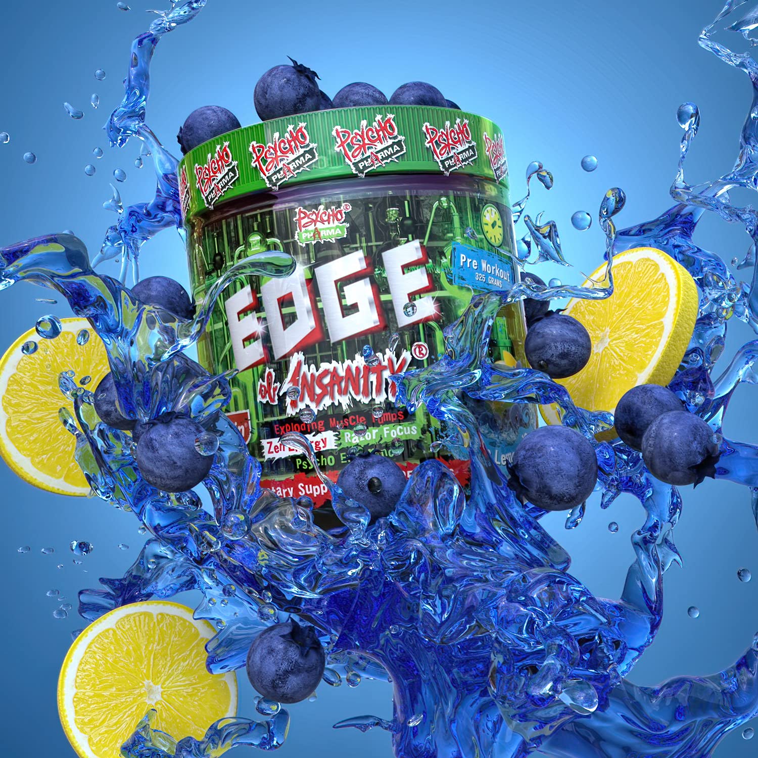 Foto 8 pulgar | Polvo Preentrenamiento Psycho Pharma Edge Of Insanity 225 G - Venta Internacional.