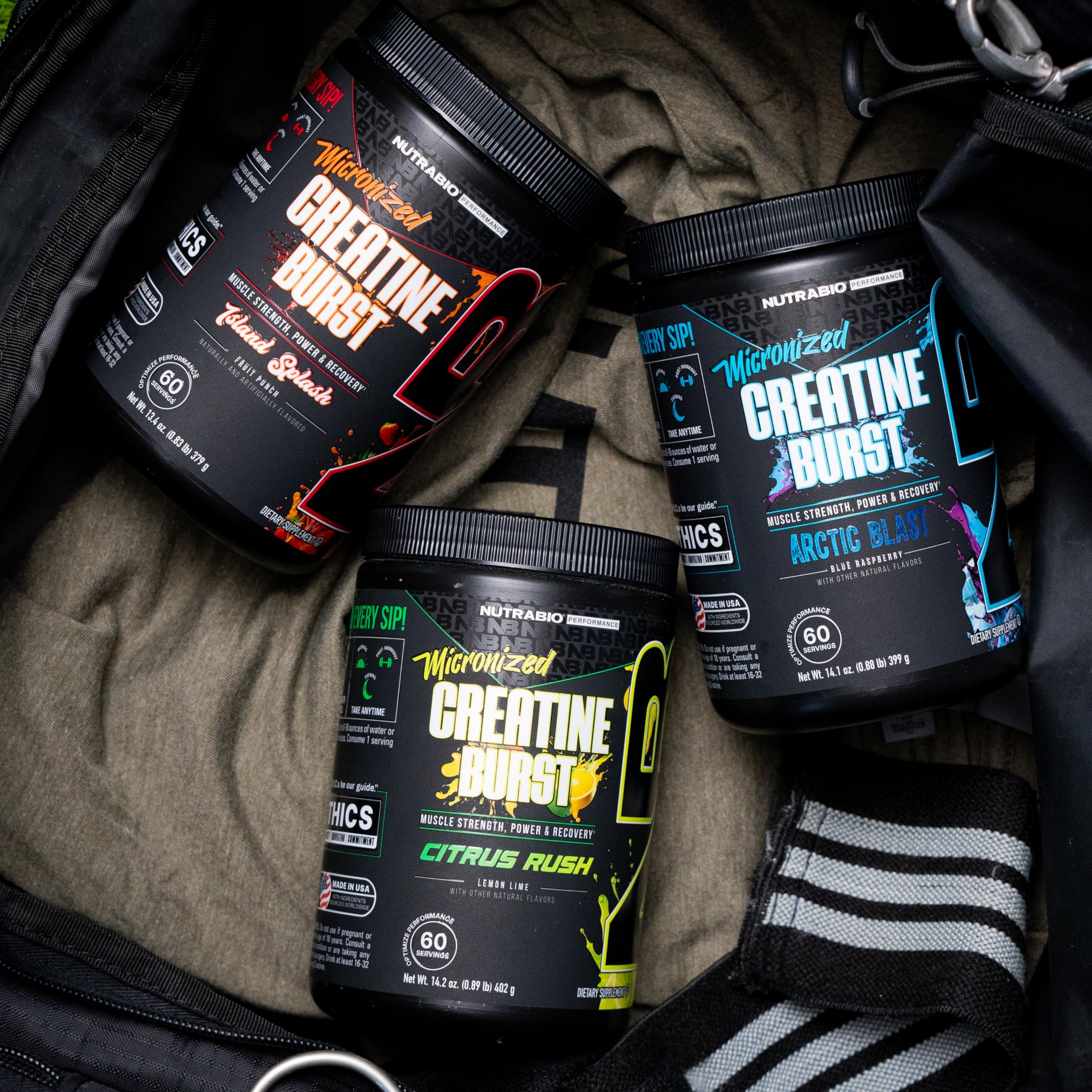 Foto 4 pulgar | Suplemento Nutrabio Creatine Burst Micronizado, 300 G, Cítricos - Venta Internacional.