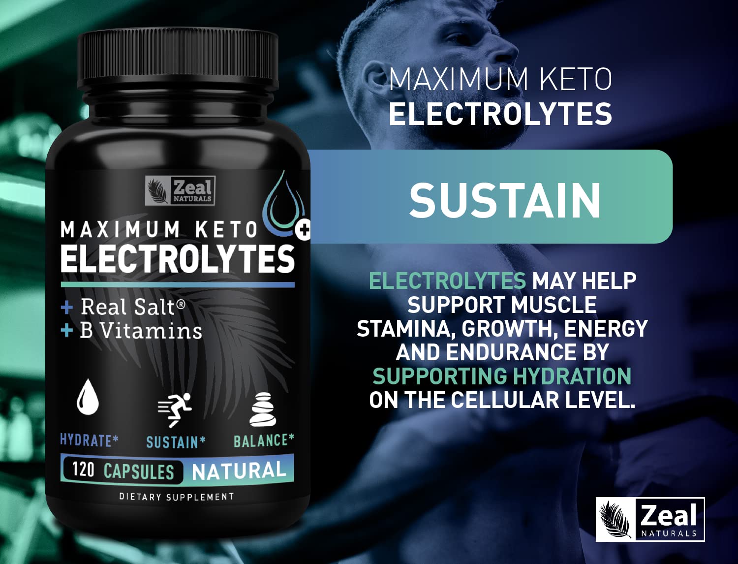 Foto 5 pulgar | Suplemento Electrolítico Zeal Naturals Keto Con Sal Real 120 Cápsulas - Venta Internacional.
