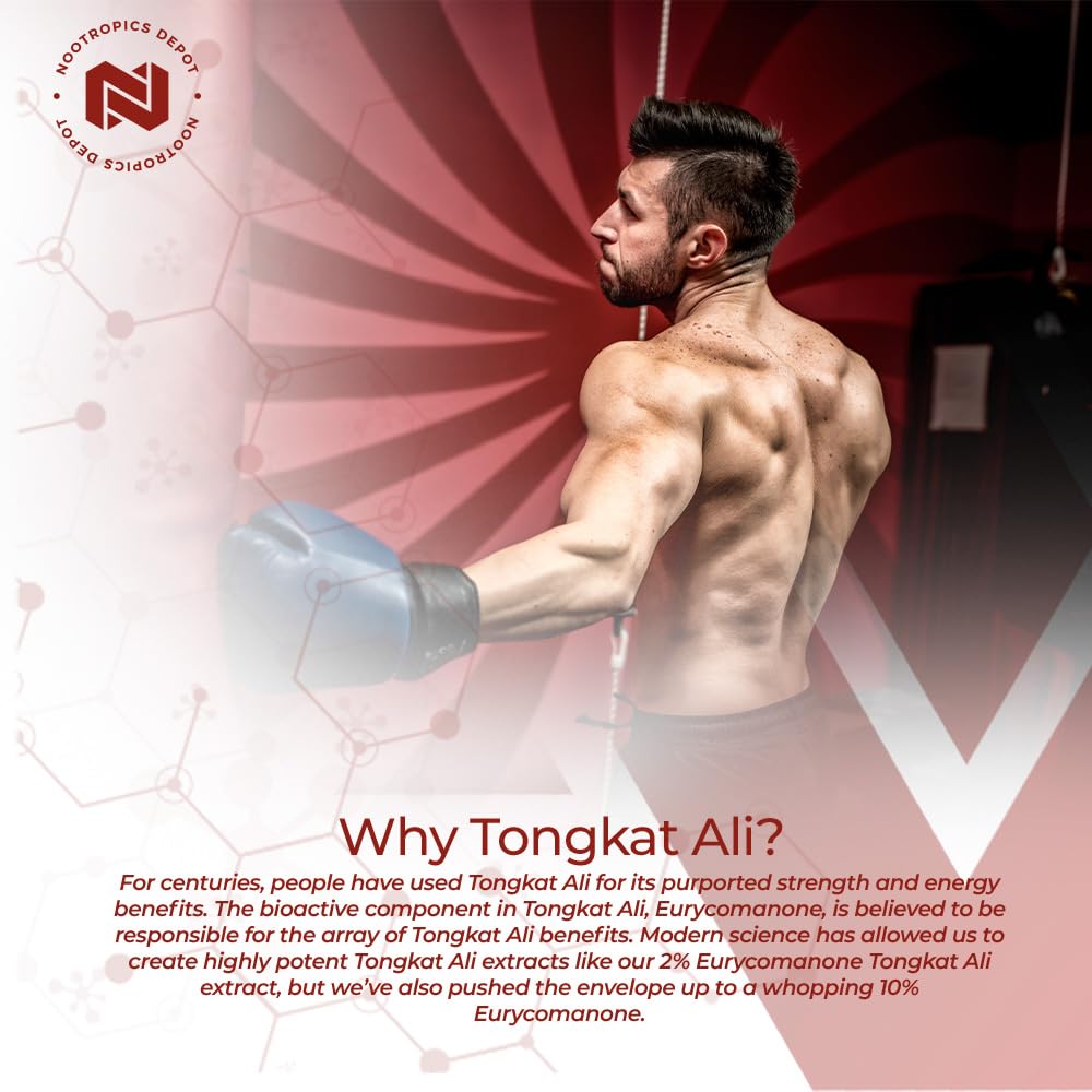 Foto 6 pulgar | Suplemento Nootropics Depot Tongkat Ali Extract 100 Mg 60 Cápsulas - Venta Internacional.