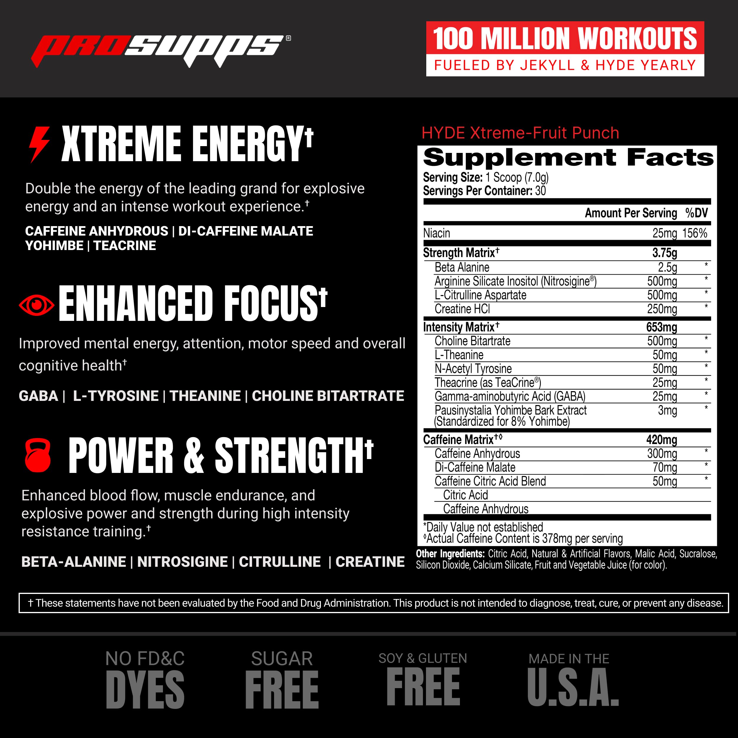 Foto 7 pulgar | Bebida Energética Para Antes Del Entrenamiento Prosupps Mr. Hyde Xtreme 30 Porciones - Venta Internacional.