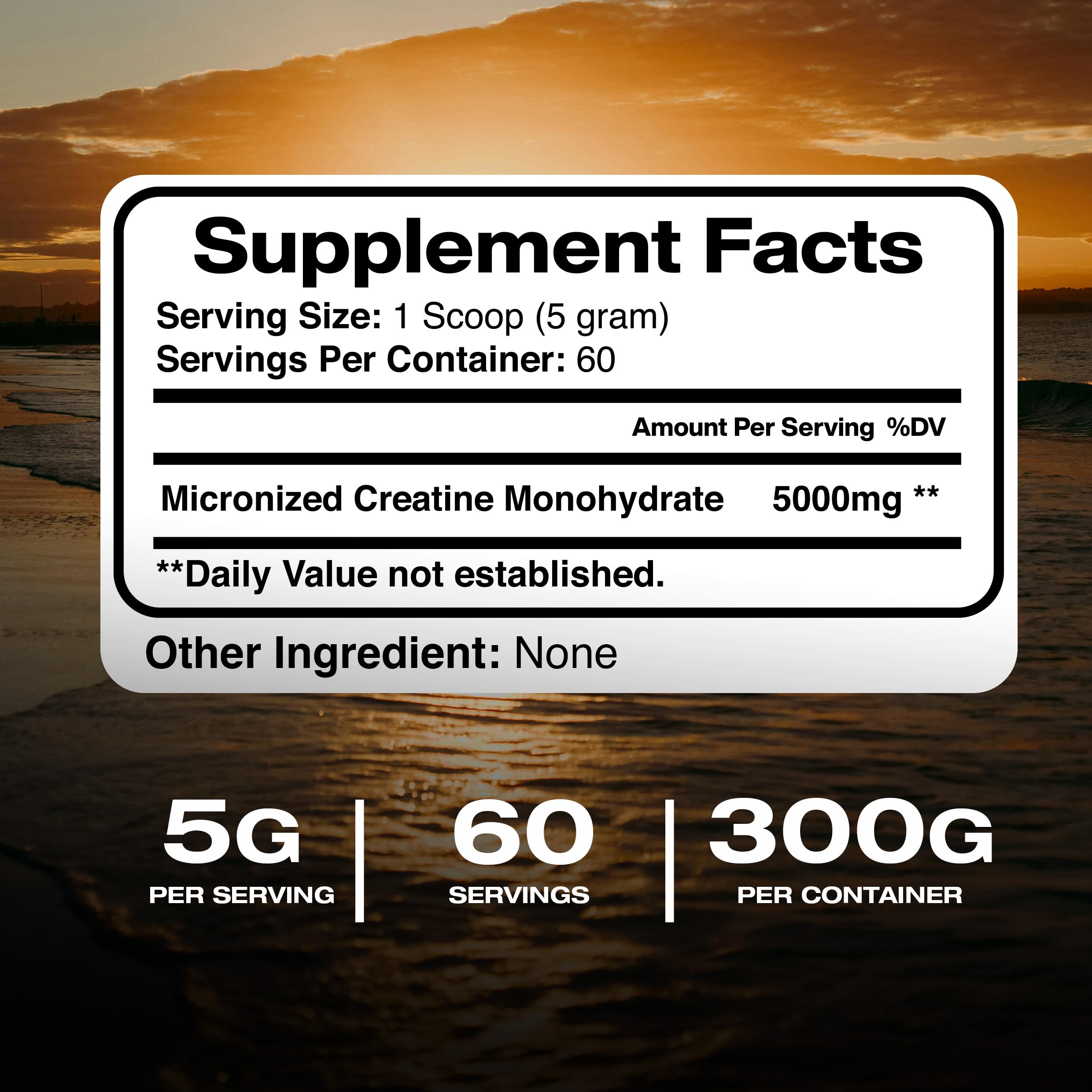 Foto 2 | Suplemento American Standard Supplements Monohidrato De Creatina, 300 G - Venta Internacional.