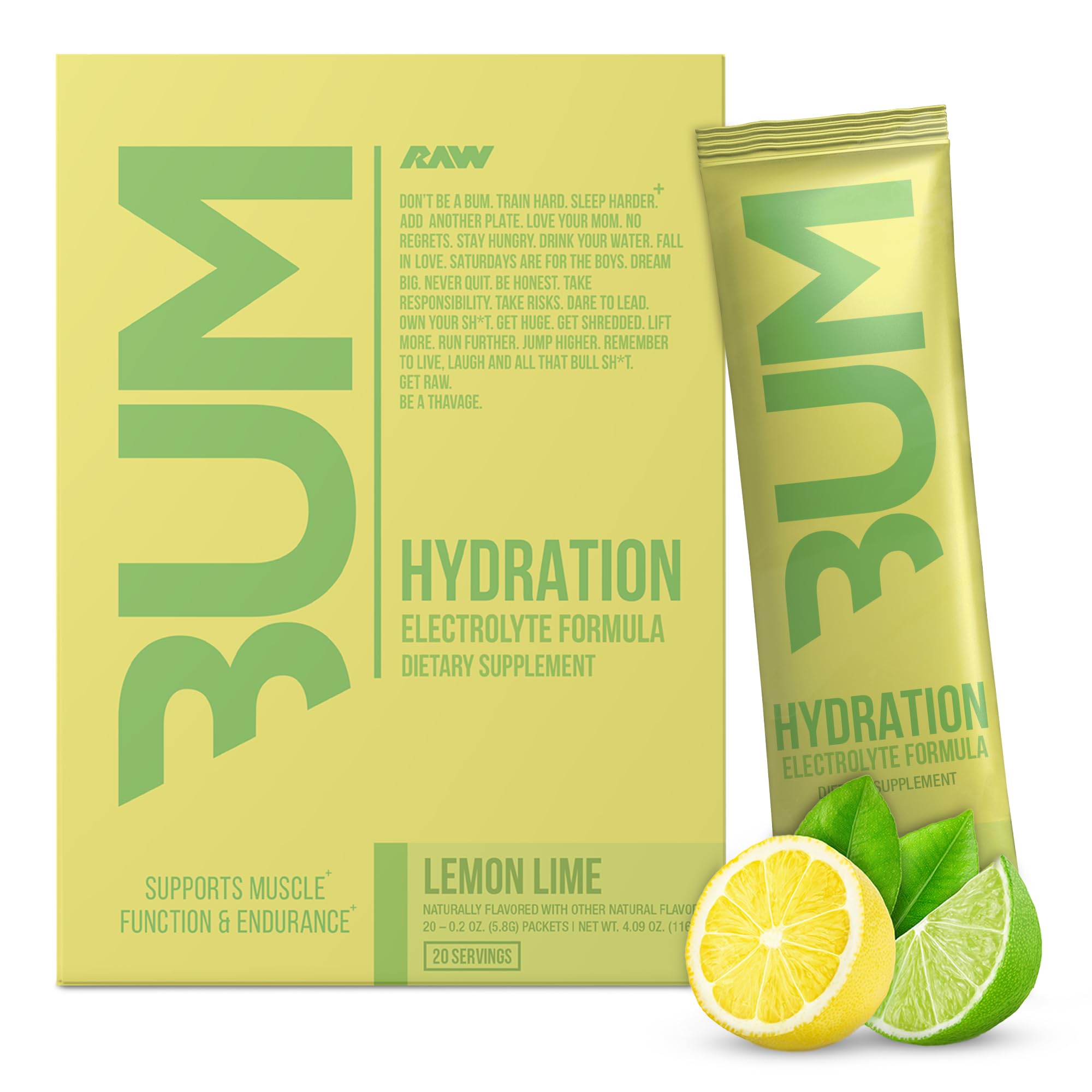 Foto 2 pulgar | Mezcla De Bebidas Hidratantes En Polvo Con Electrolitos Raw Bum Hydrate - Venta Internacional.