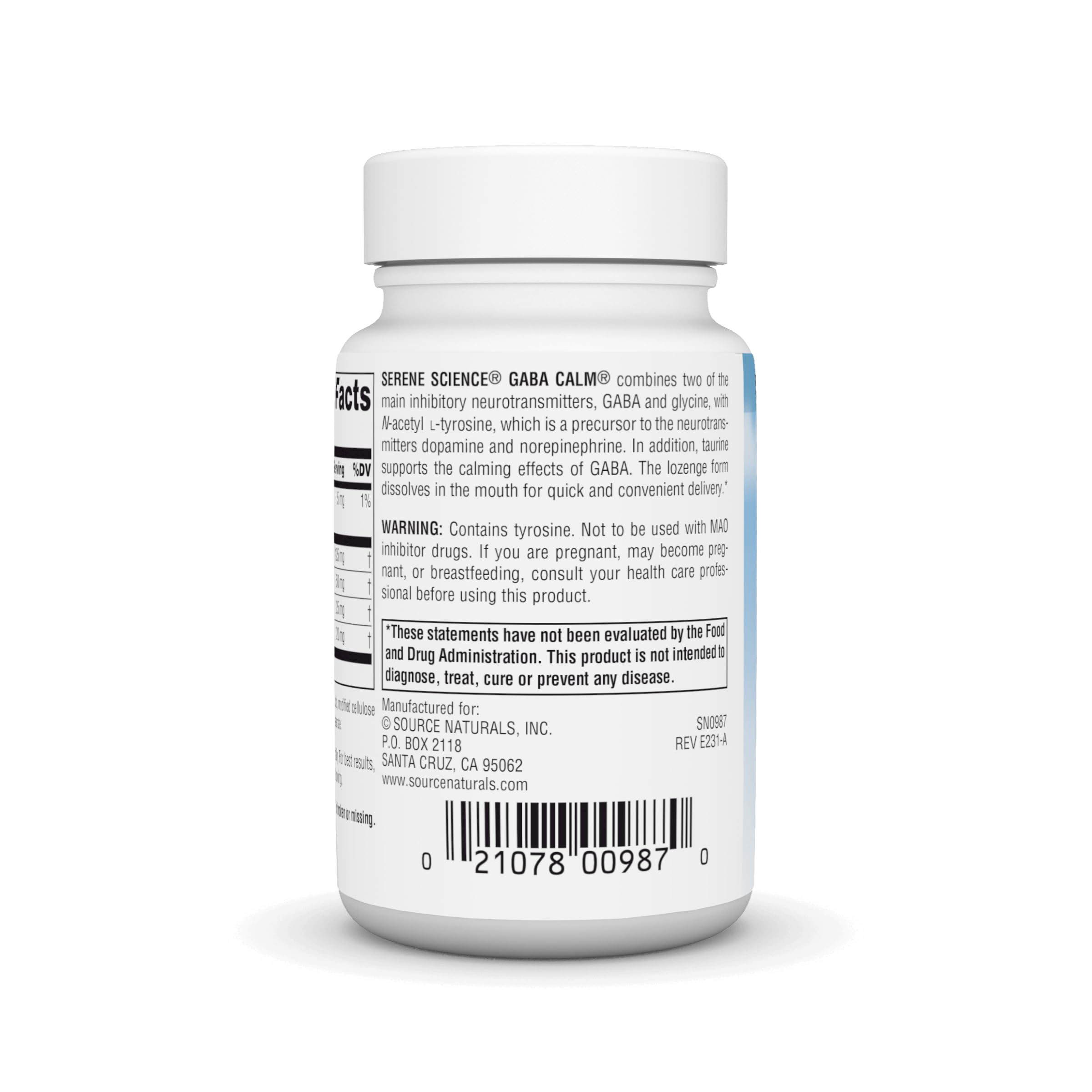 Foto 4 pulgar | Supplement Source Naturals Serene Science Gaba Calm 60 Pastillas - Venta Internacional.