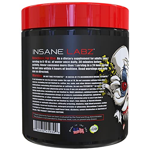 Foto 2 | Polvo Para Antes Del Entrenamiento Insane Labz Psychotic 875 G (naranja Hawaiana) - Venta Internacional.
