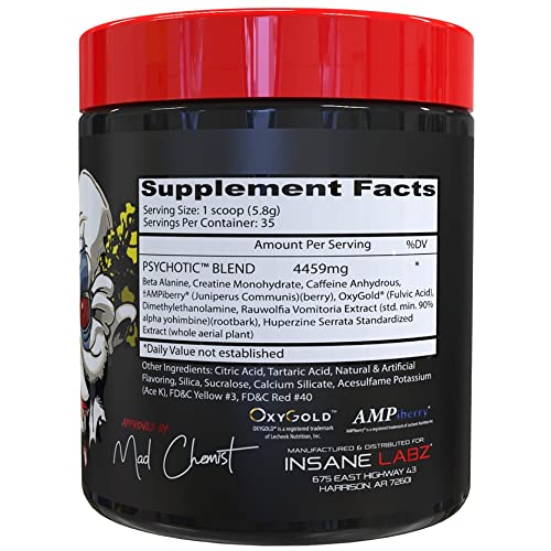 Foto 4 pulgar | Polvo Para Antes Del Entrenamiento Insane Labz Psychotic 875 G (naranja Hawaiana) - Venta Internacional.