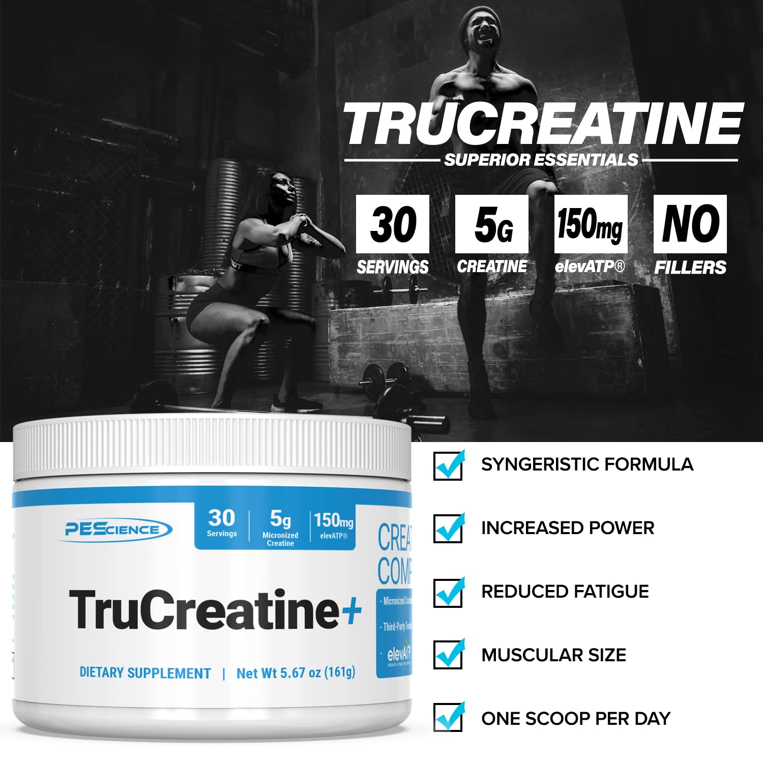 Foto 5 pulgar | Suplemento Trucreatine+ De Pescience Con Monohidrato De Creatina, 30 Dosis - Venta Internacional.