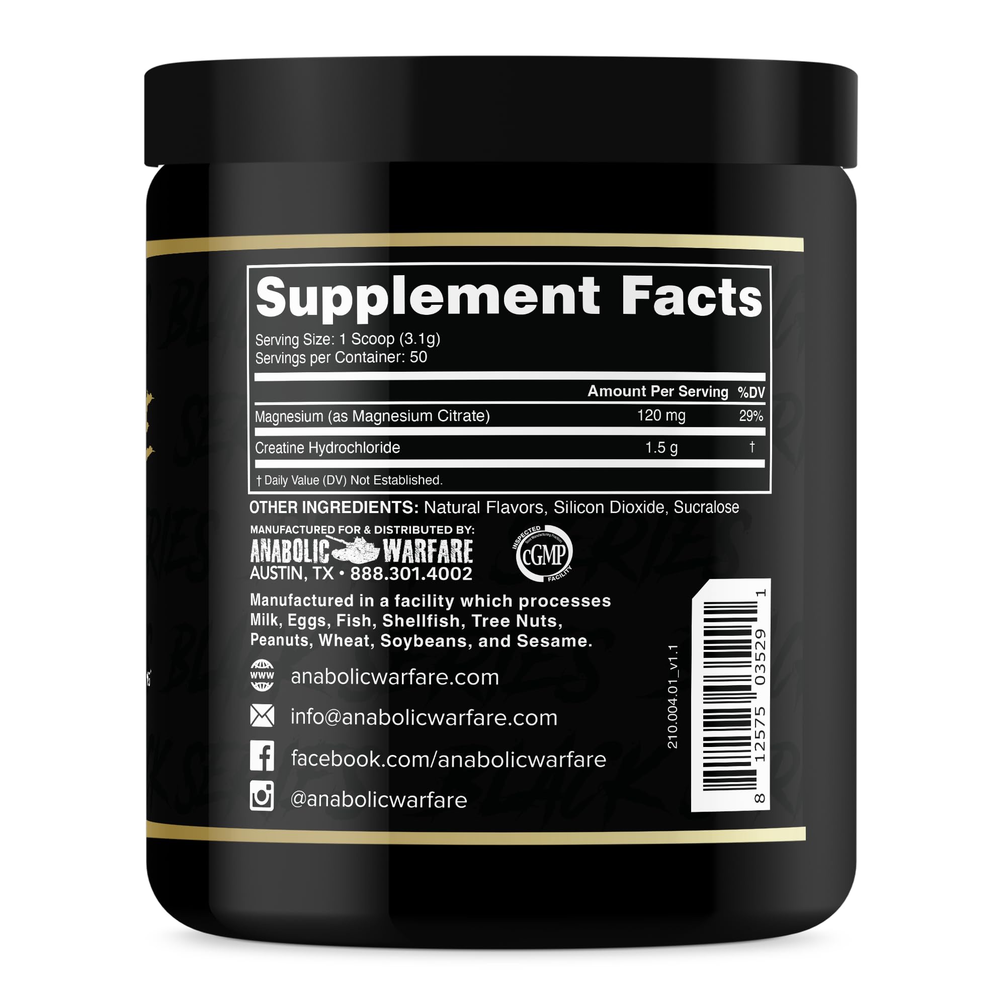 Foto 4 pulgar | Suplemento Anabolic Warfare Creatine Carnage Hcl - Venta Internacional.