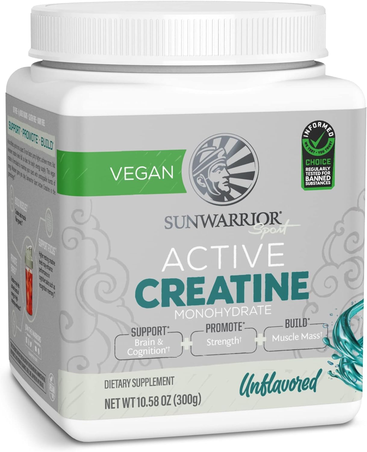 Monohidrato De Creatina En Polvo Sunwarrior Active 60 Porciones - Venta Internacional.