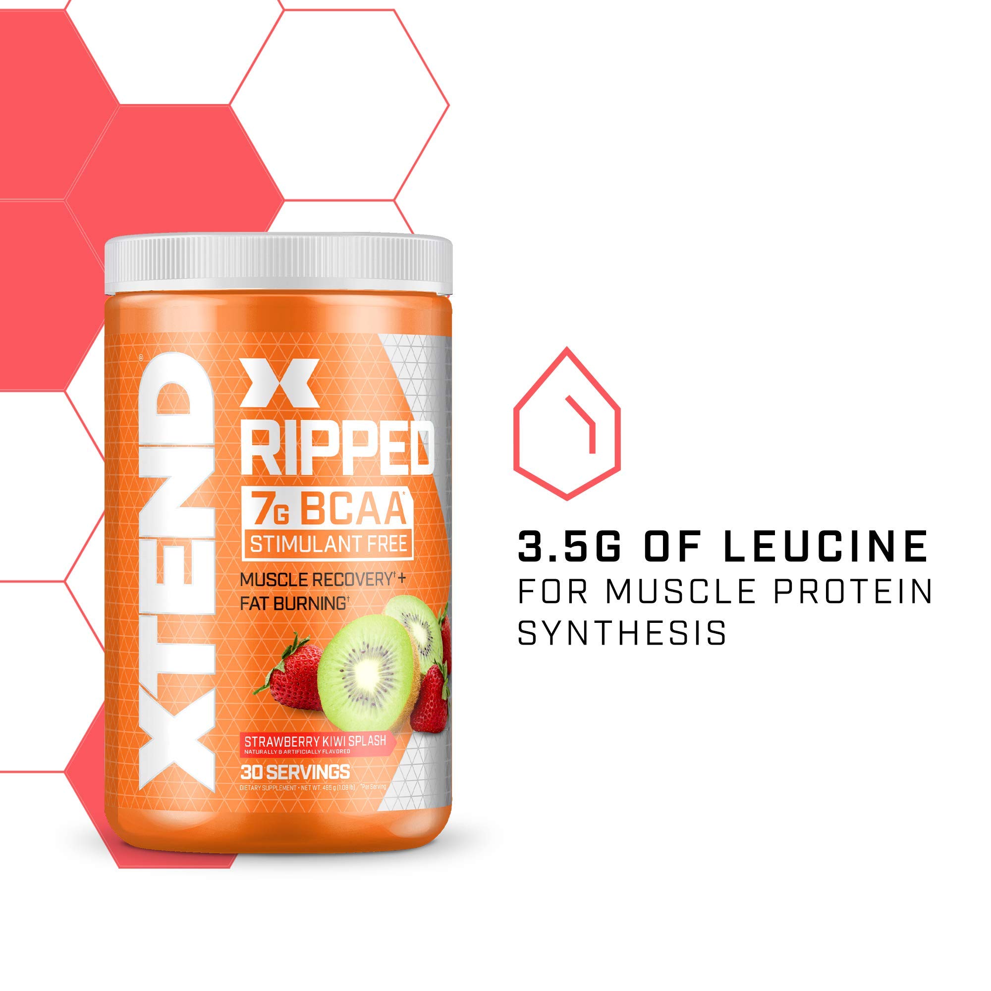 Foto 5 pulgar | Suplemento Xtend Ripped Bcaa En Polvo, Fresa Y Kiwi, 210 G - Venta Internacional.