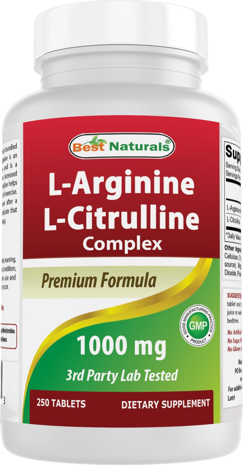 Foto 2 pulgar | Suplemento Best Naturals L-arginina L-citrulina 250 Comprimidos - Venta Internacional.