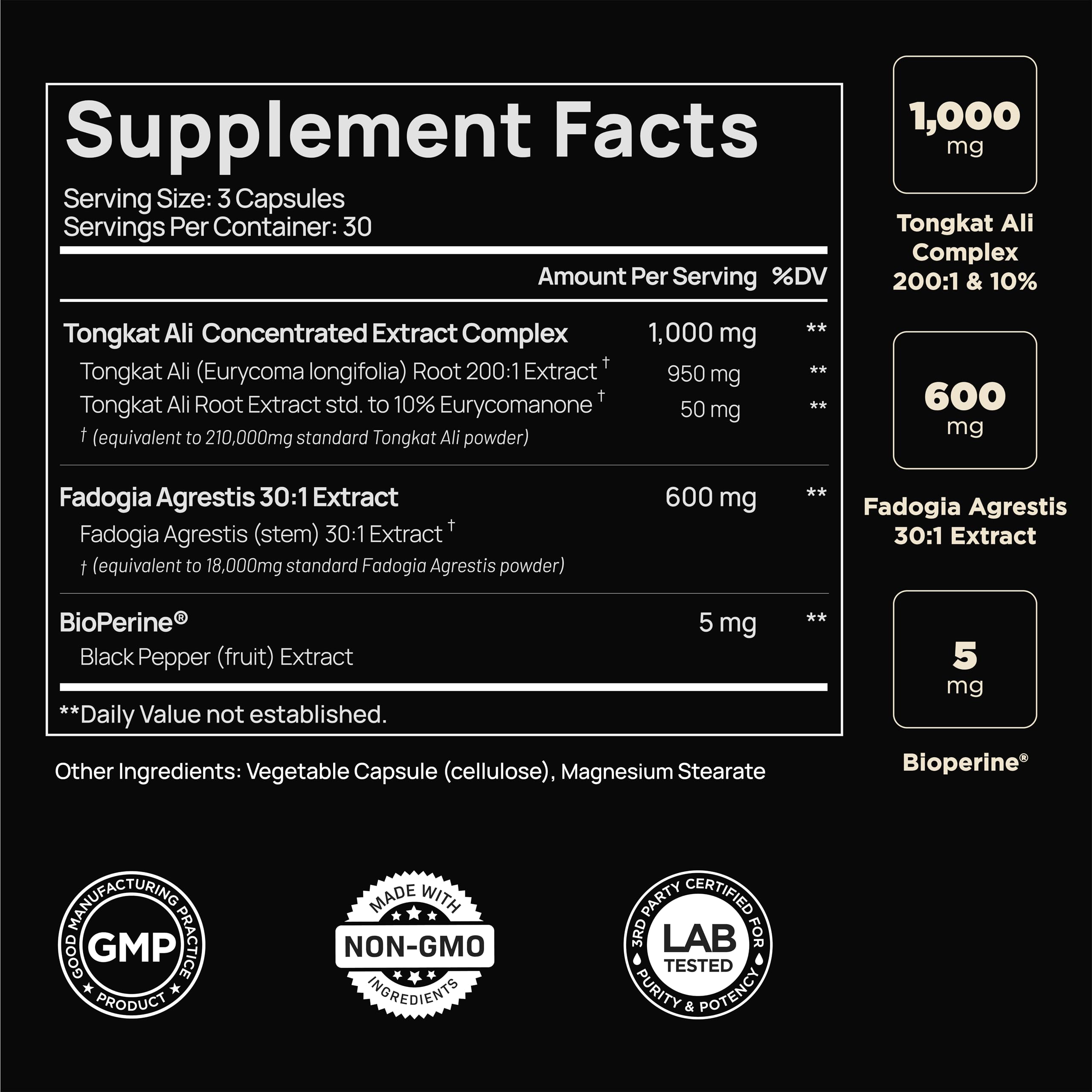 Foto 3 pulgar | Suplemento Terra Elmnt Tongkat Ali De 228.000 Mg Con Fadogia Agrestis - Venta Internacional.