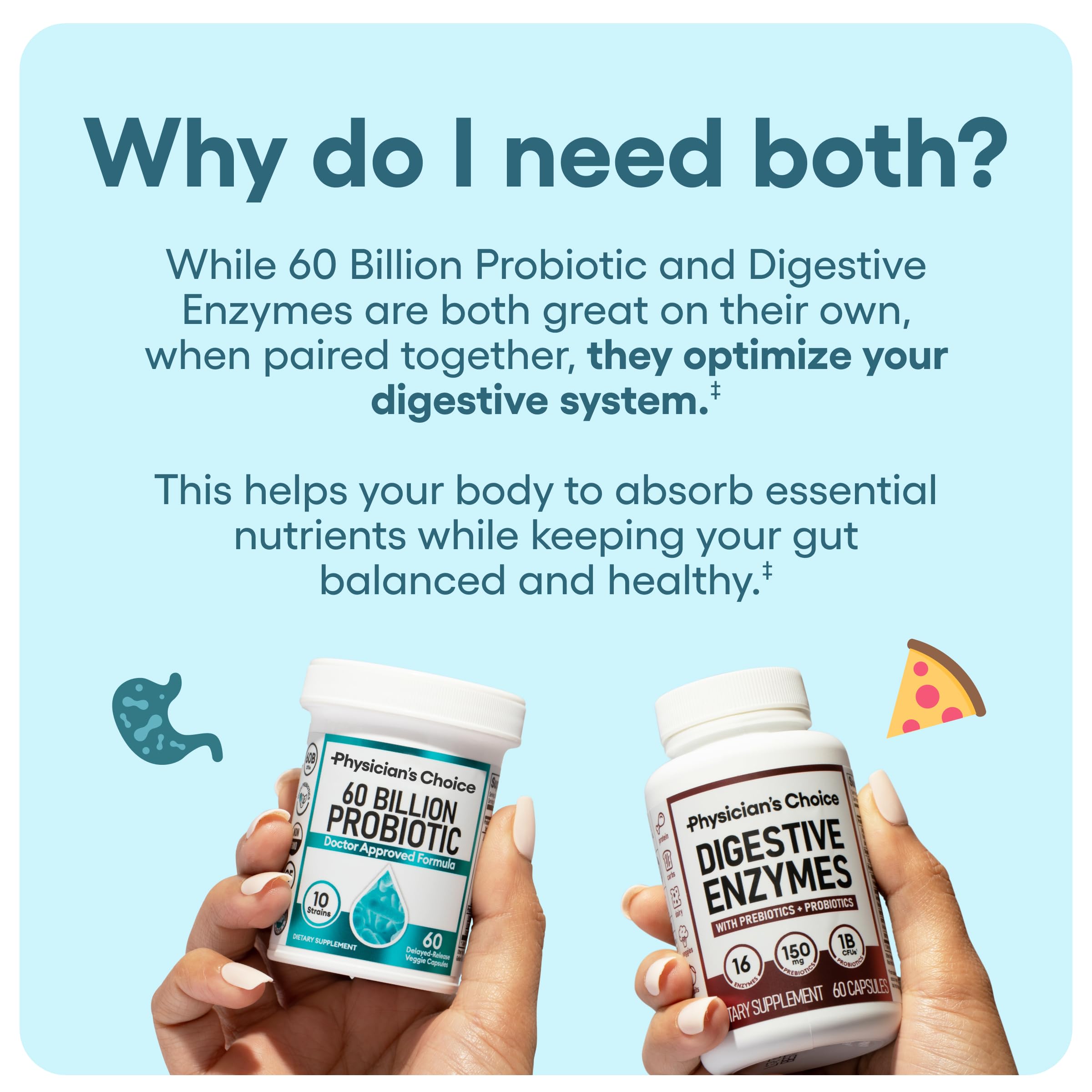 Foto 5 pulgar | Paquete De Salud Digestiva Physician's Choice Probiotics 60b - Venta Internacional.