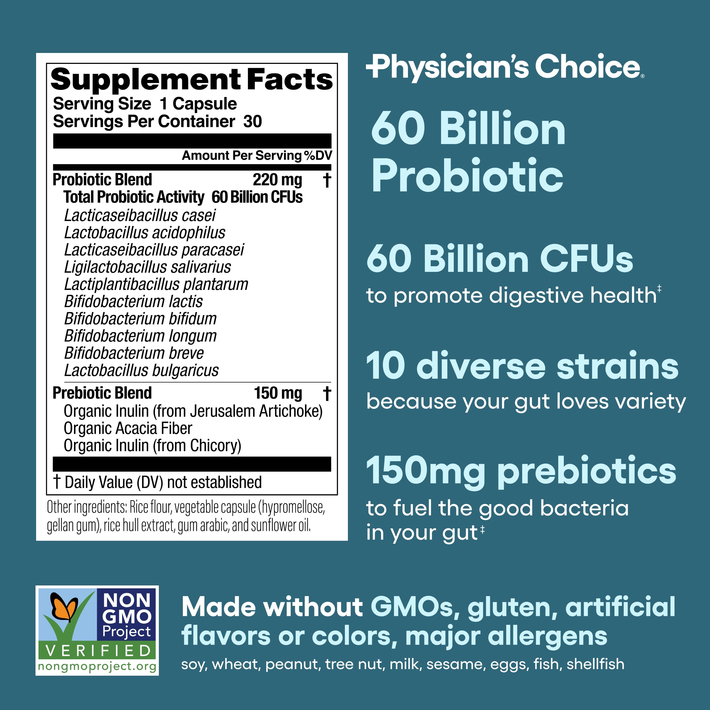 Foto 6 pulgar | Paquete De Salud Digestiva Physician's Choice Probiotics 60b - Venta Internacional.