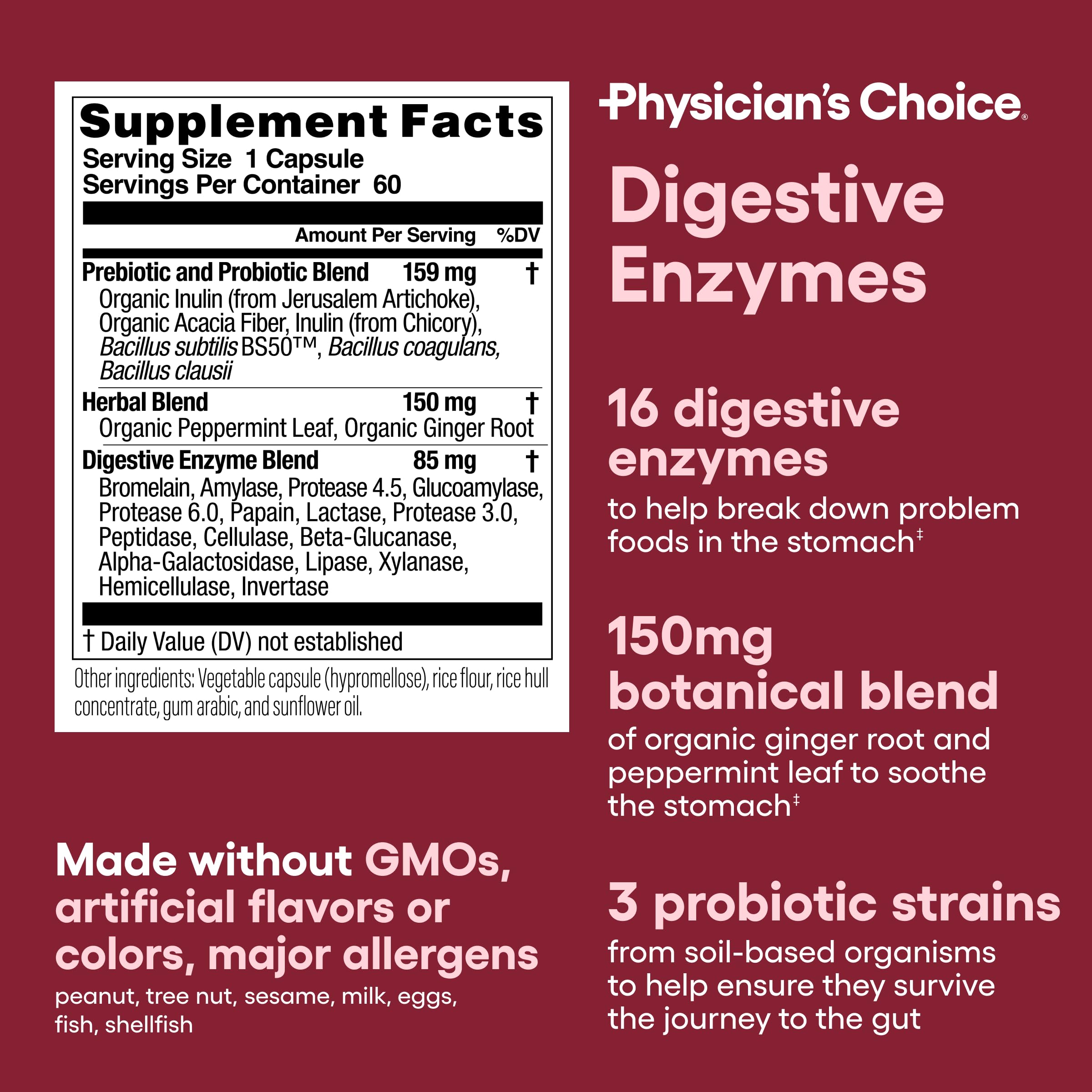 Foto 7 pulgar | Paquete De Salud Digestiva Physician's Choice Probiotics 60b - Venta Internacional.