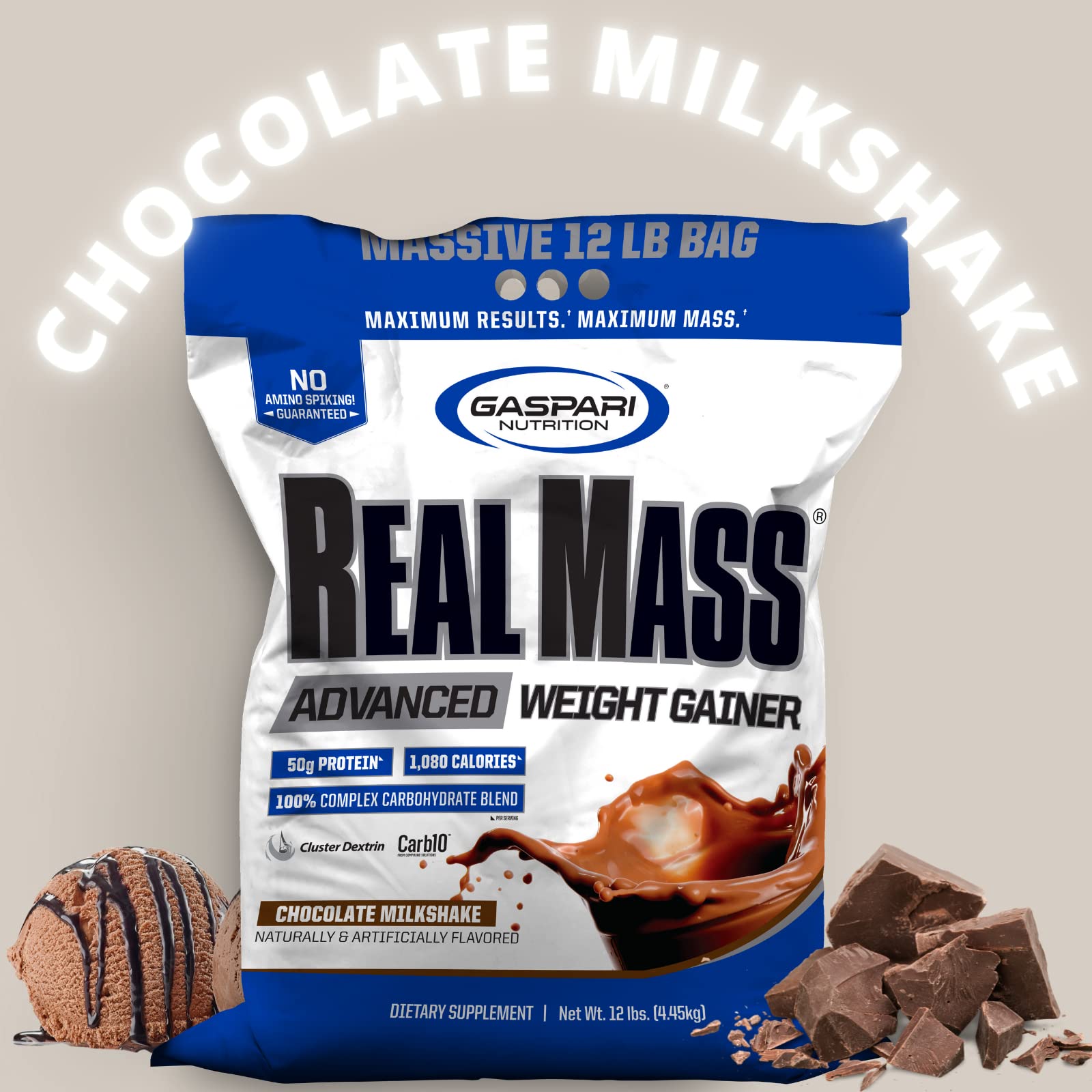 Foto 5 pulgar | Gaspari Nutrition Real Mass Para Ganar Peso, 5,4 Kg, Chocolate - Venta Internacional.