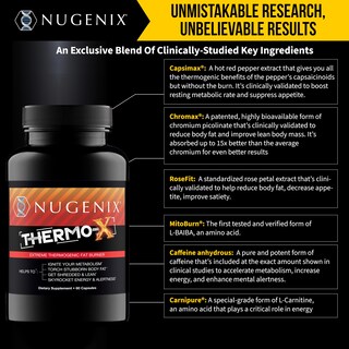 Foto 4 | Suplemento Quemador De Grasa Termogénico Nugenix Thermo-x, 60 Unidades - Venta Internacional.