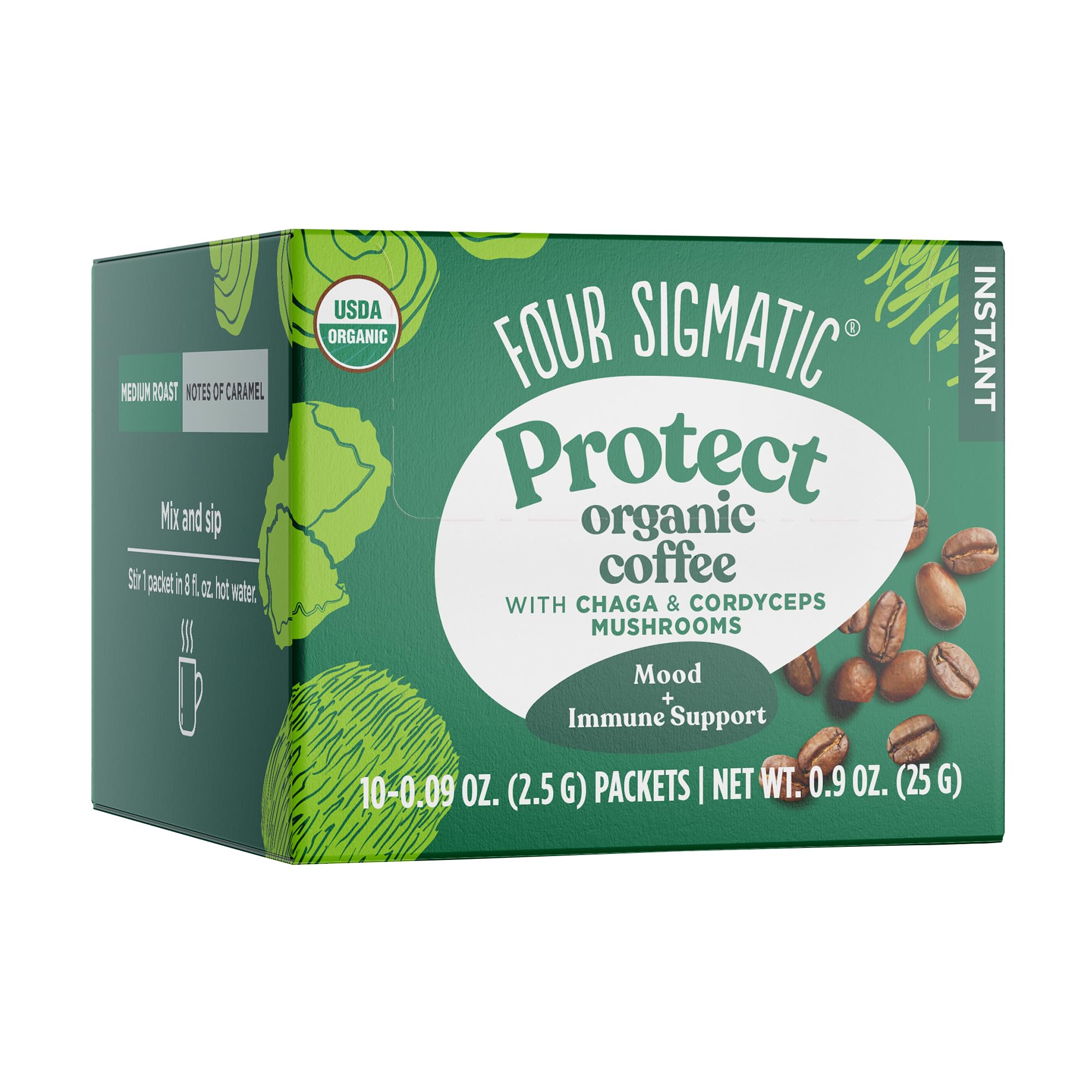 Foto 1 | Café Four Sigmatic Organic Instant Con Cordyceps, 10 Paquetes - Venta Internacional.