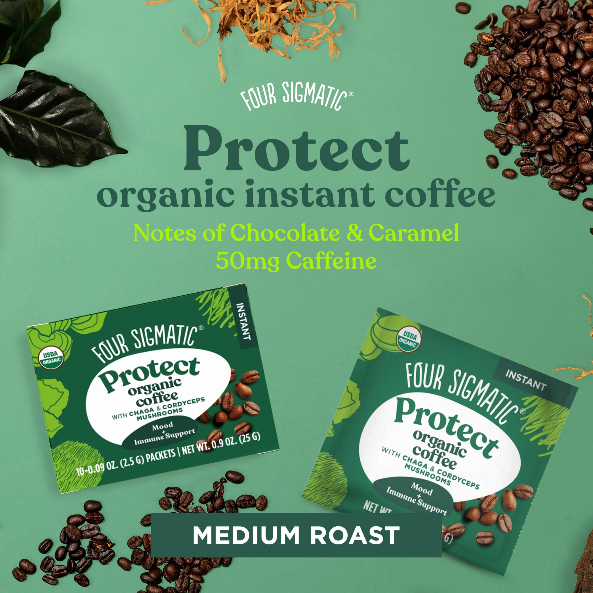 Foto 5 pulgar | Café Four Sigmatic Organic Instant Con Cordyceps, 10 Paquetes - Venta Internacional.