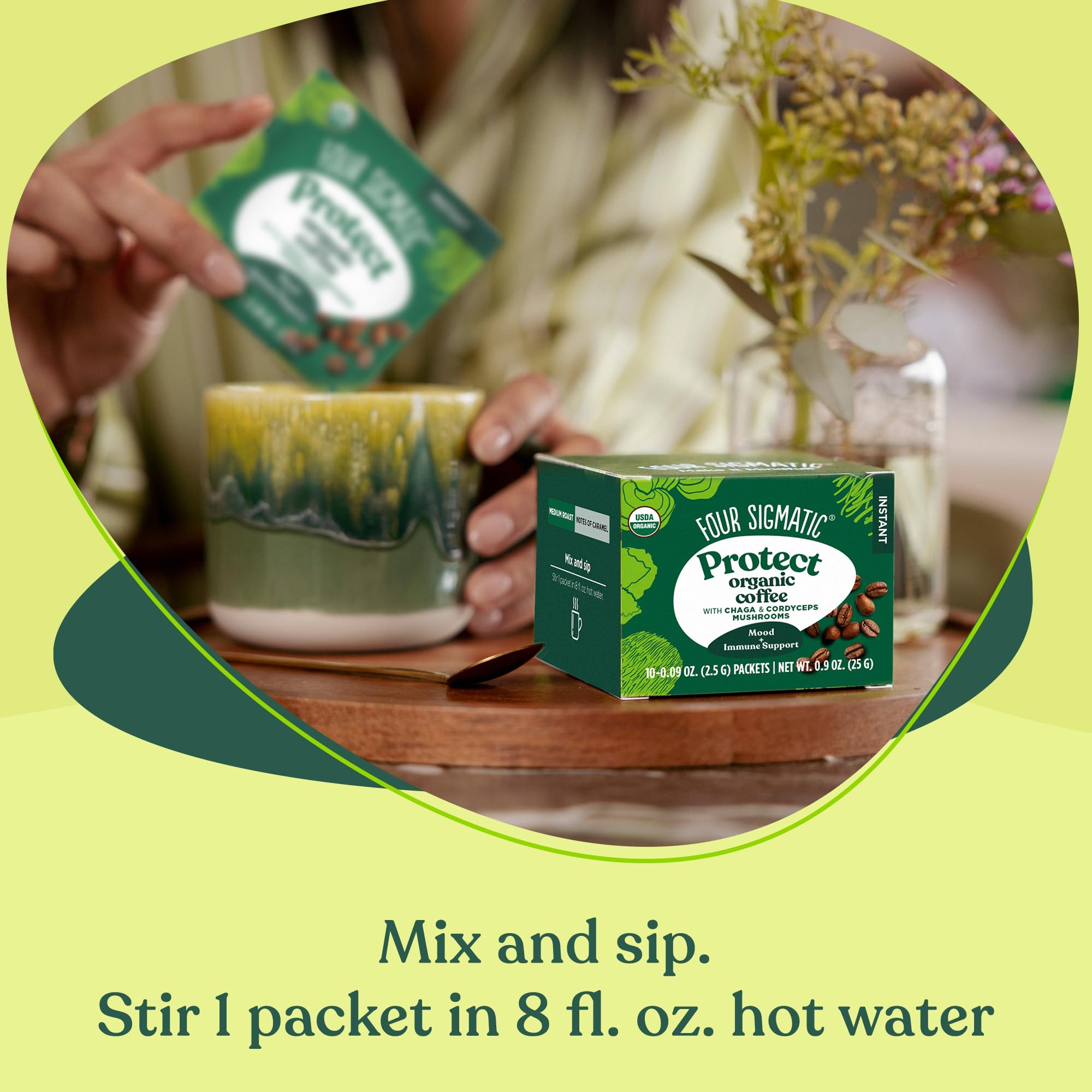 Foto 6 pulgar | Café Four Sigmatic Organic Instant Con Cordyceps, 10 Paquetes - Venta Internacional.